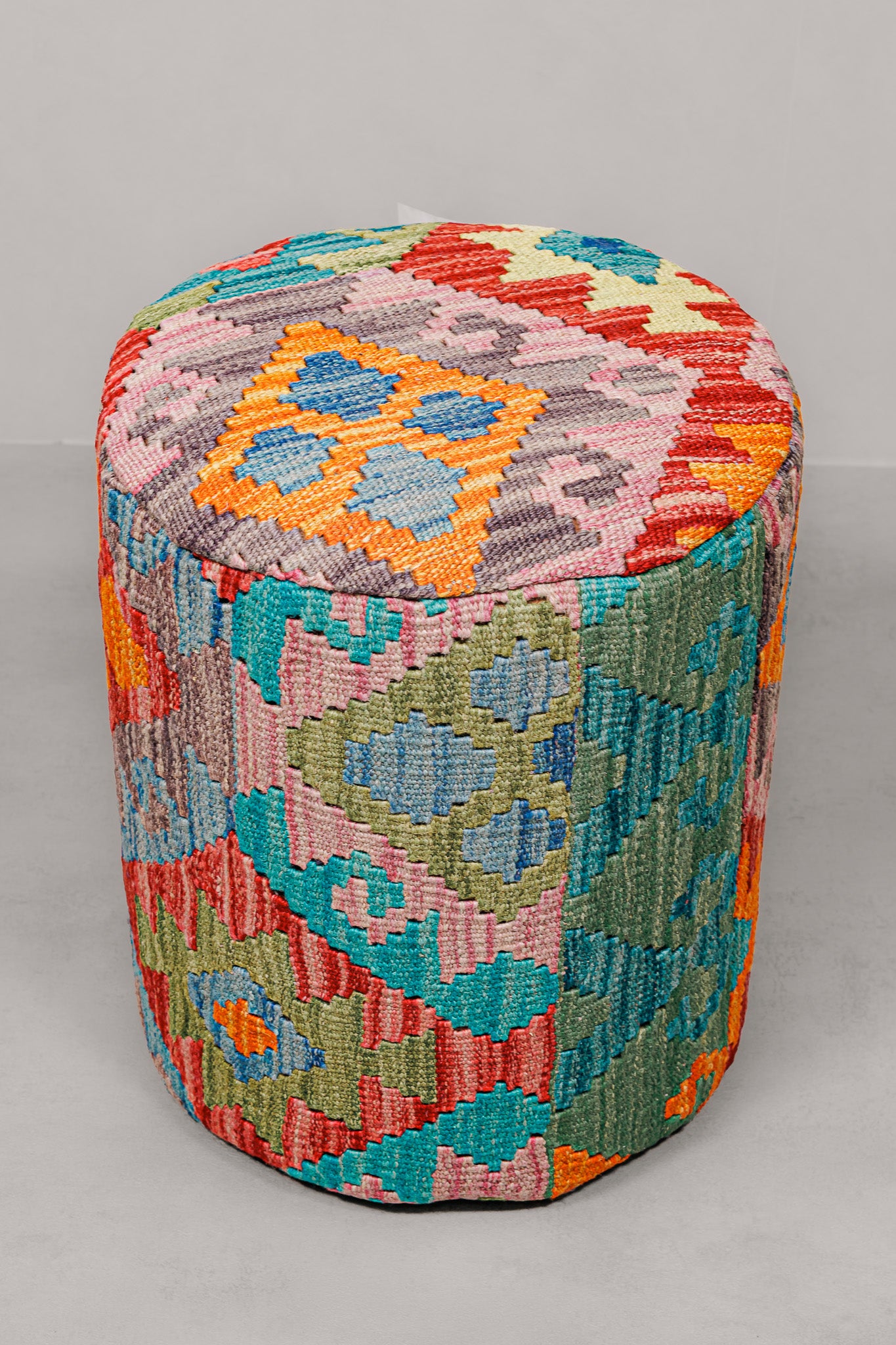 Pouf Round Kilim Mai Mai - size 37x42cm