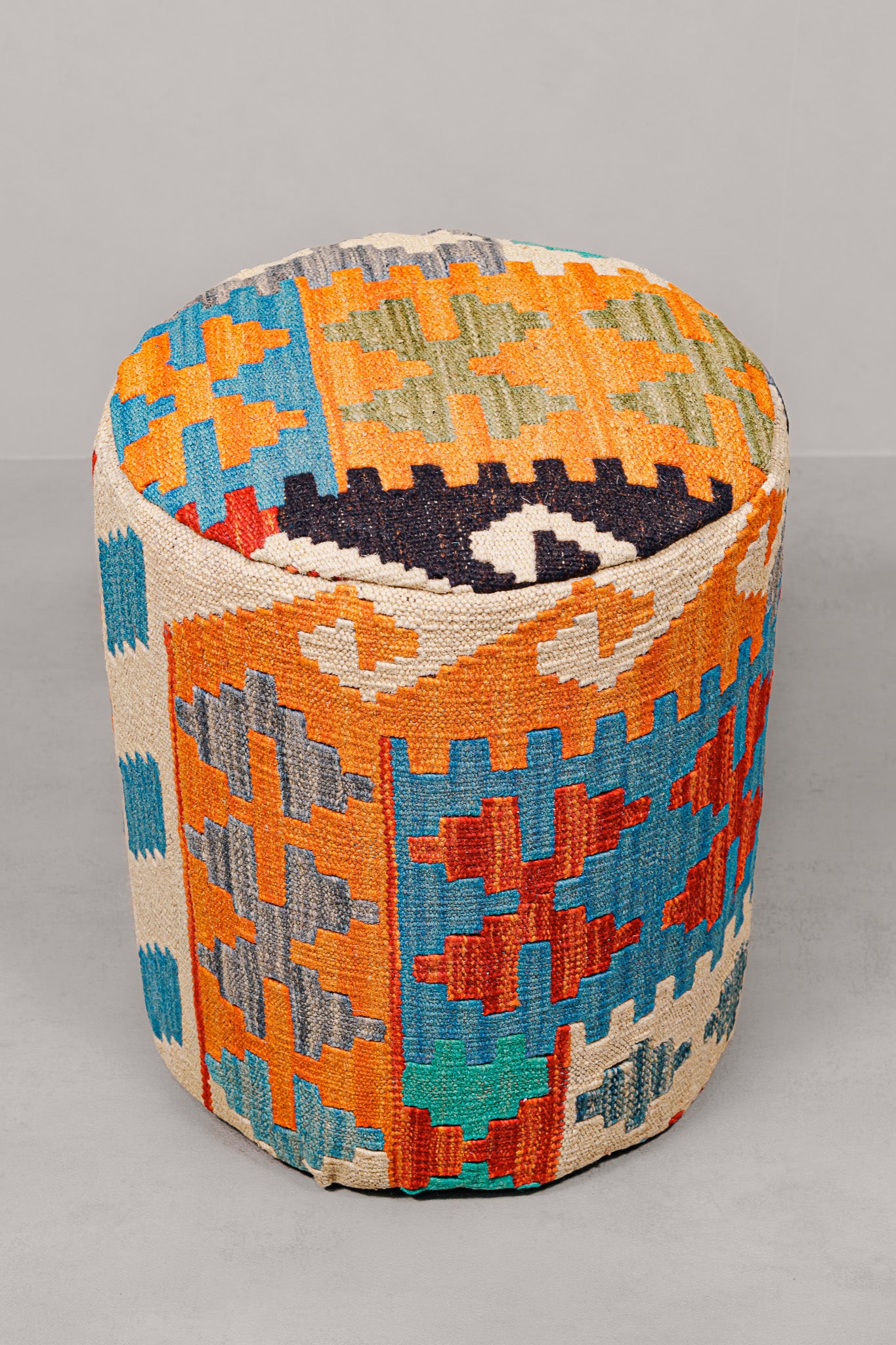 Pouf Round Kilim Mai Mai - size 37x42cm