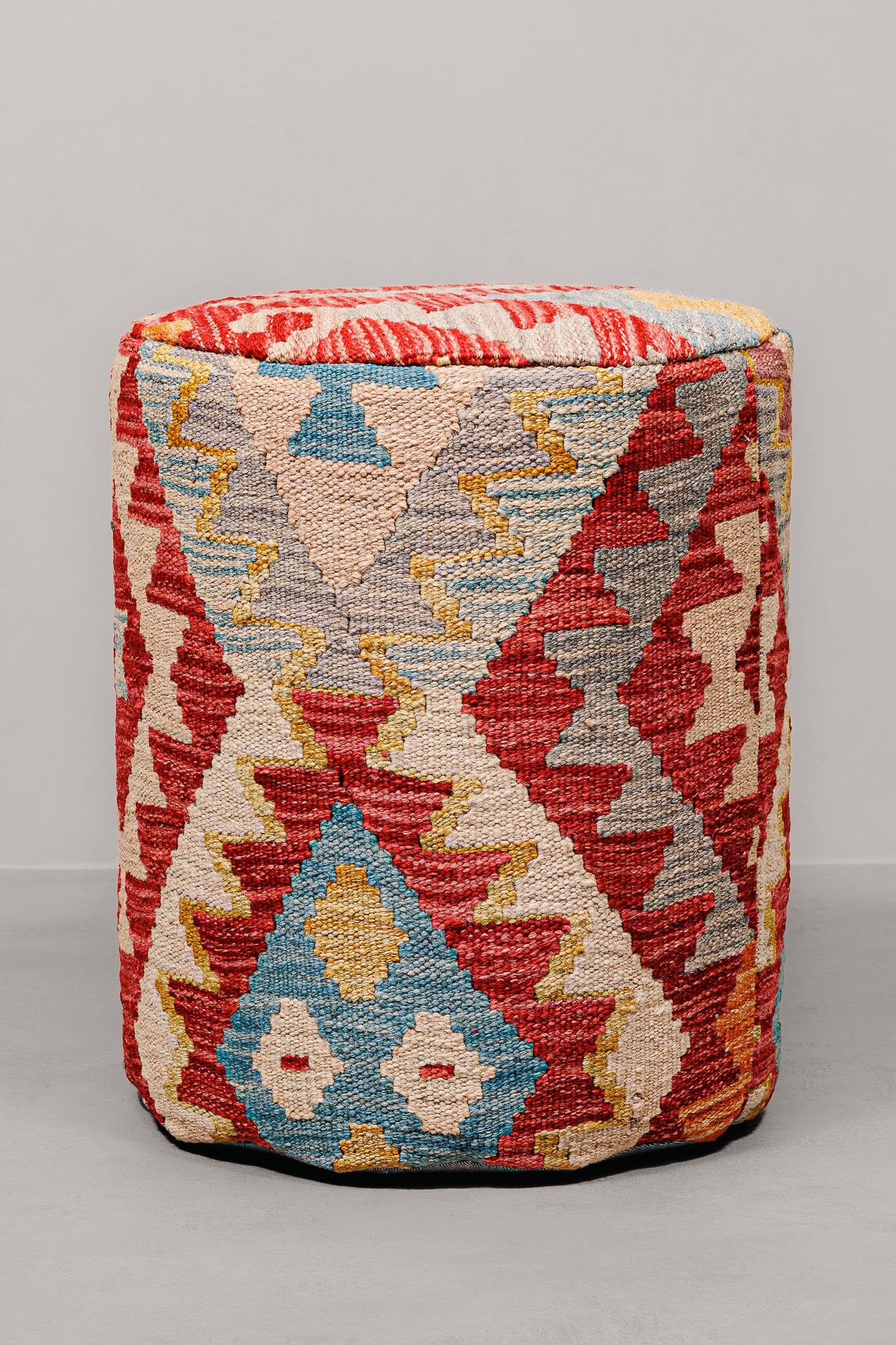 Pouf Round Kilim Mai Mai - size 37x42cm