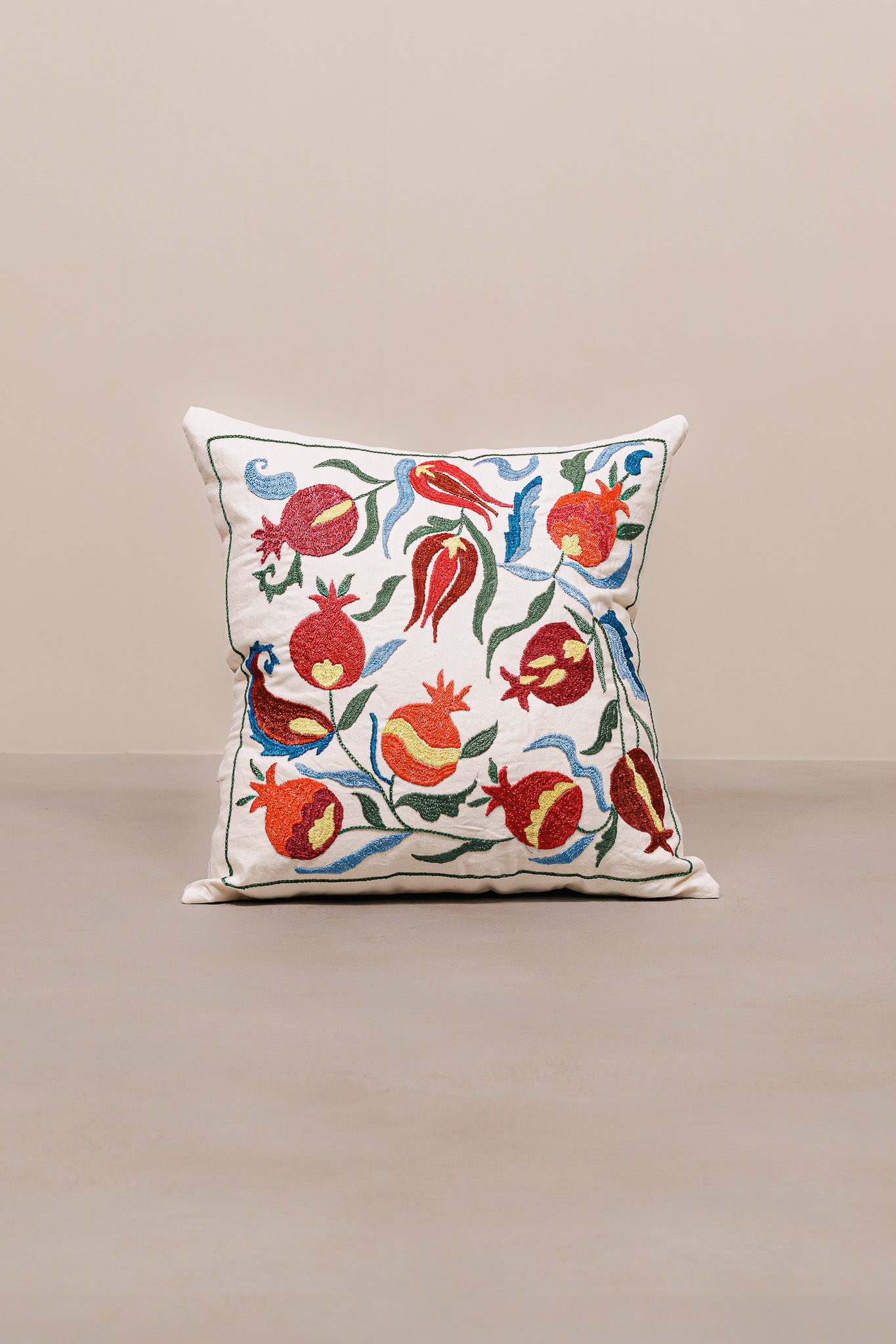 Kilim Suzani Cushion - 100% Wool - 50x50cm