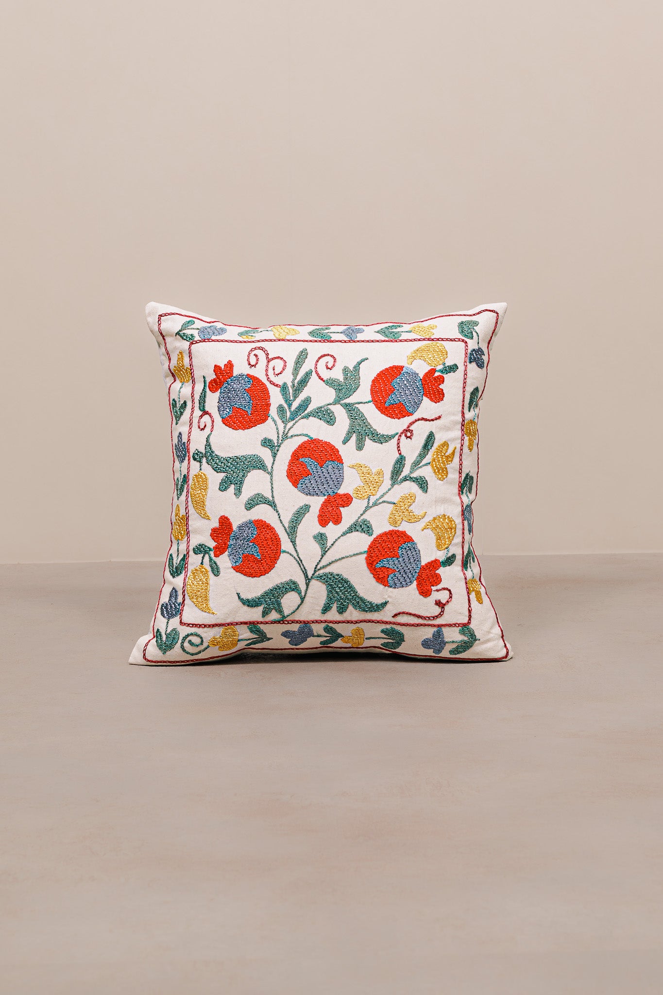 Kilim Suzani Cushion - 100% Wool - 50x50cm