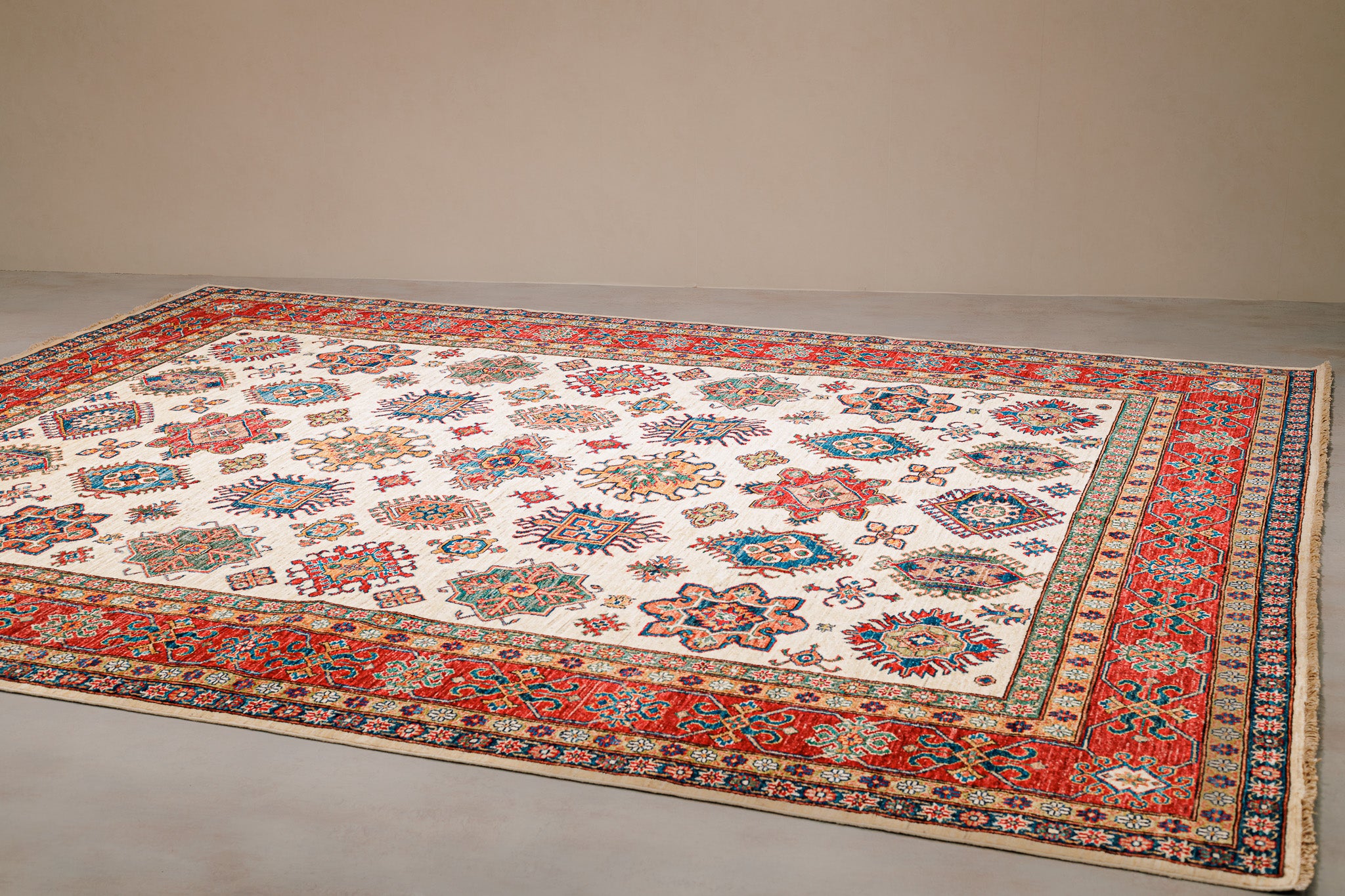Teppich Kazak Super - 100% Wolle, 254x305cm