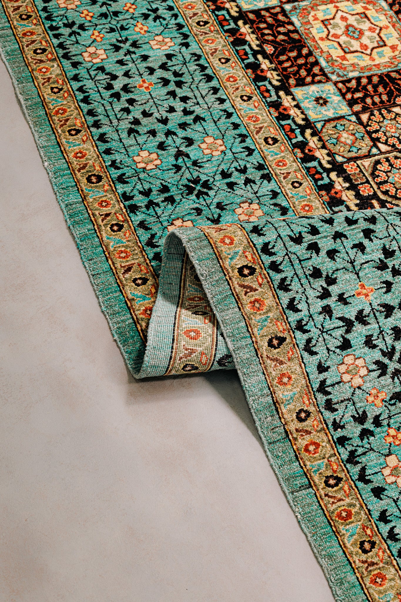 Mamluk Rug - Handmade Multicolor Living Room 252x313cm