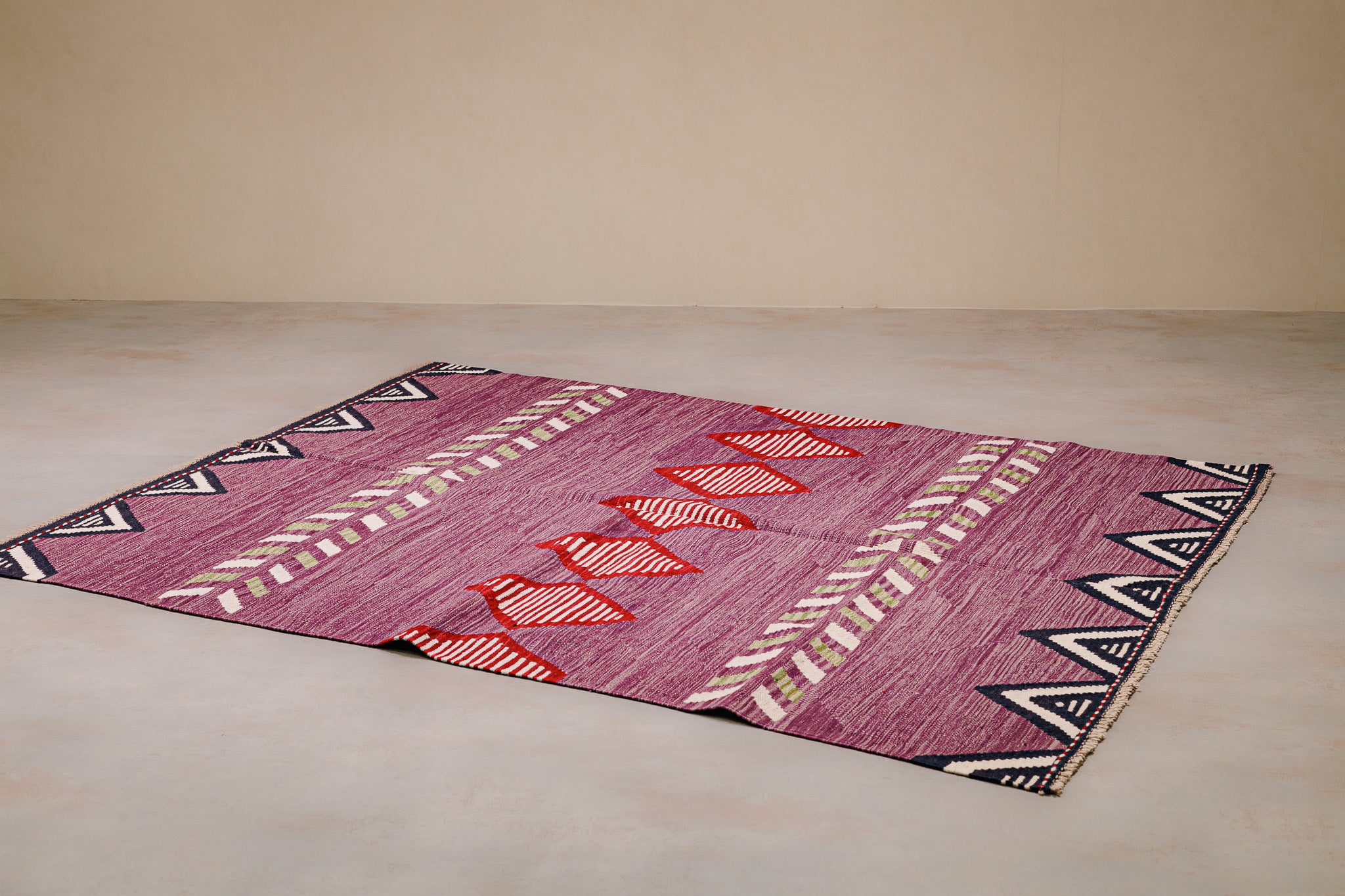 Teppich Kelim Tribal  - 100 % Wolle - 148x197cm