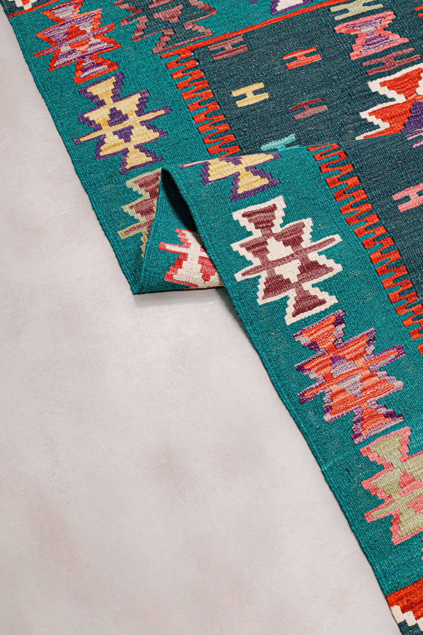 Teppich Kelim Tribal  - 100 % Wolle - 100x153cm