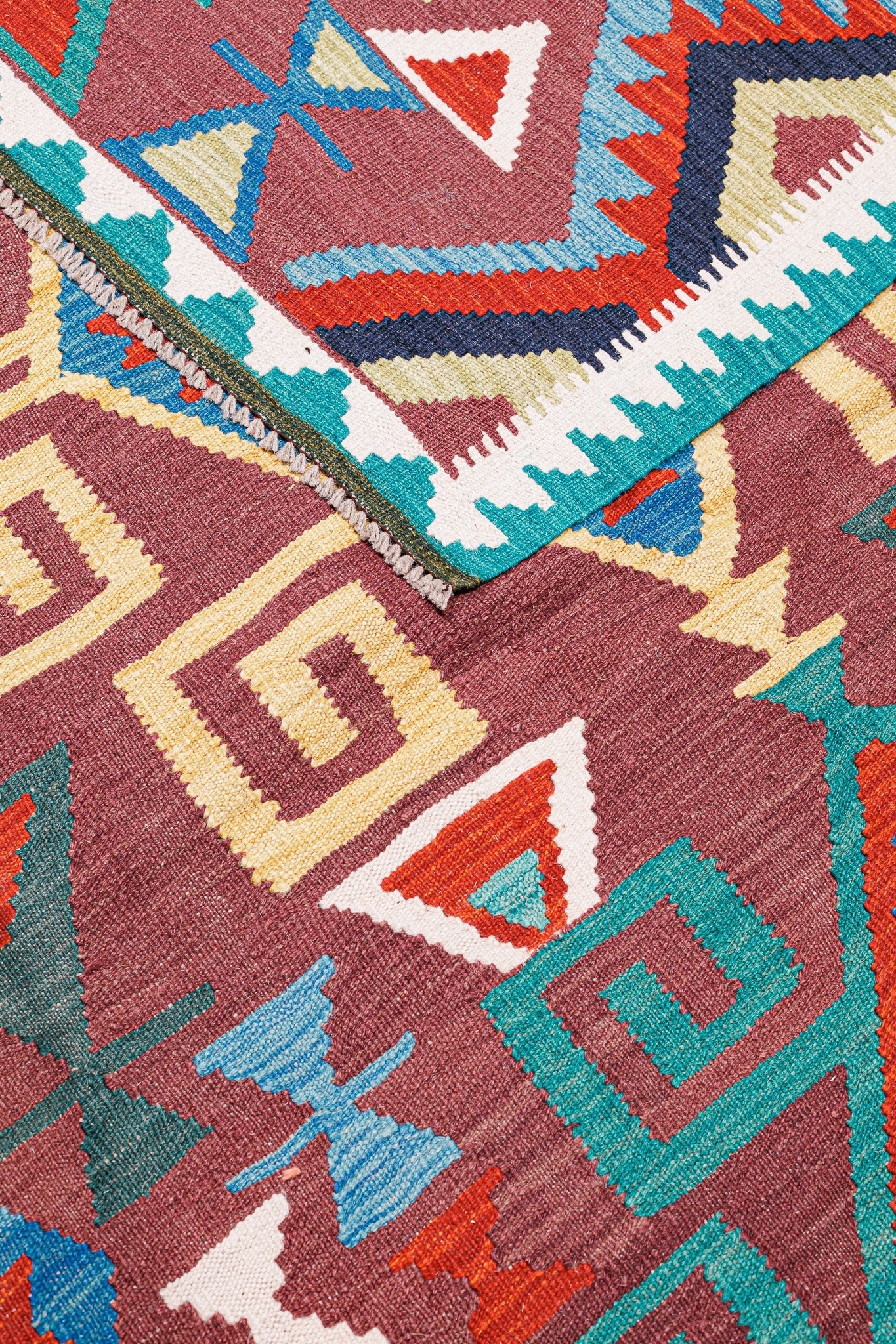 Teppich Kelim Tribal  - 100 % Wolle - 154x206cm