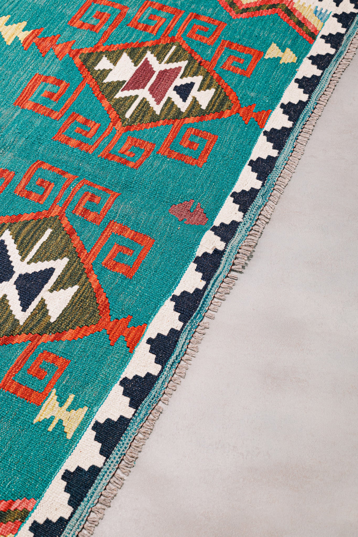 Teppich Kelim Tribal  - 100 % Wolle - 153x203cm