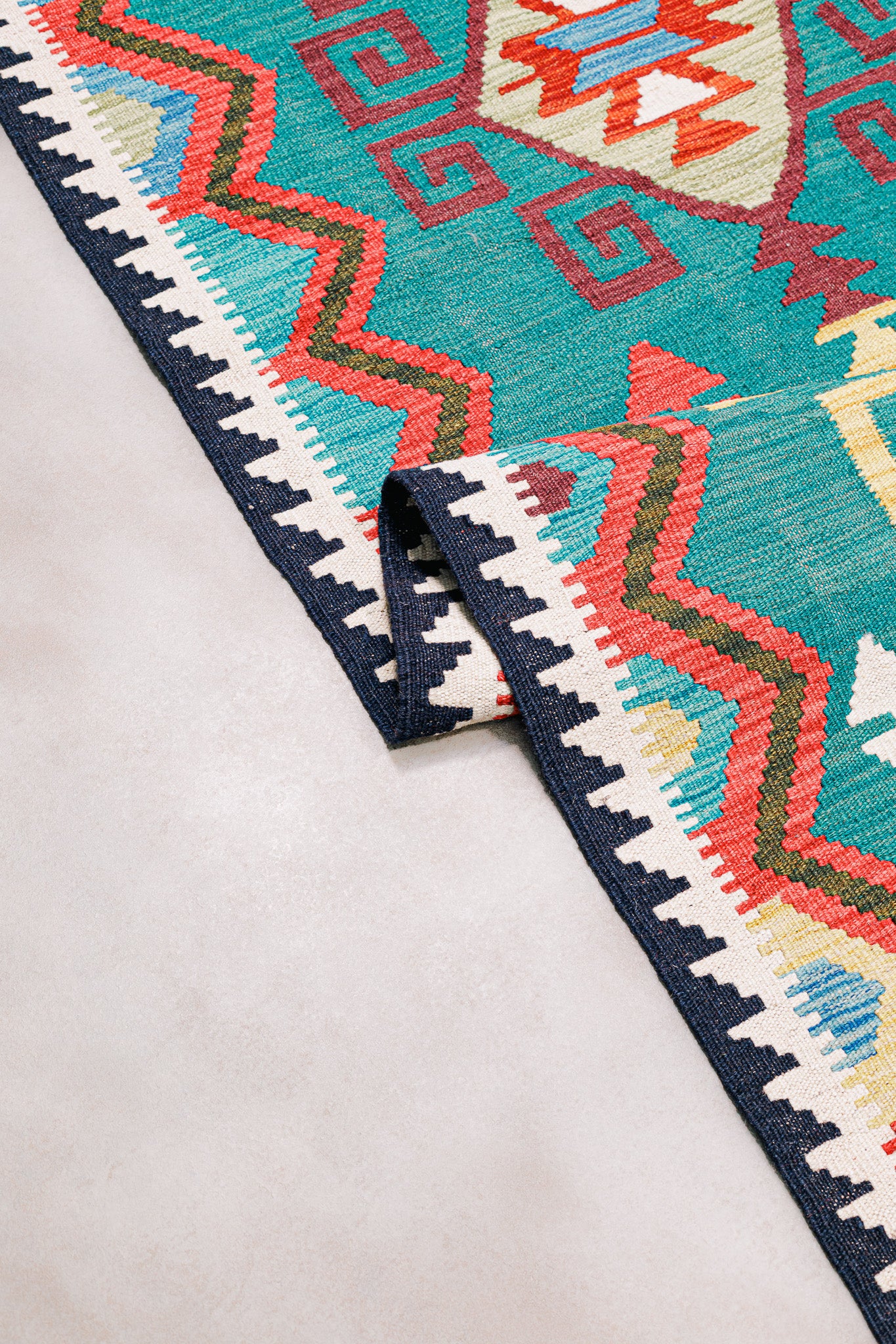 Teppich Kelim Tribal  - 100 % Wolle - 153x203cm
