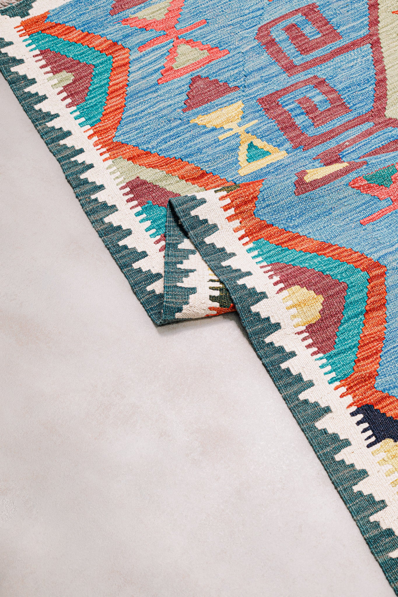 Teppich Kelim Tribal - 100 % Wolle - 151x201cm