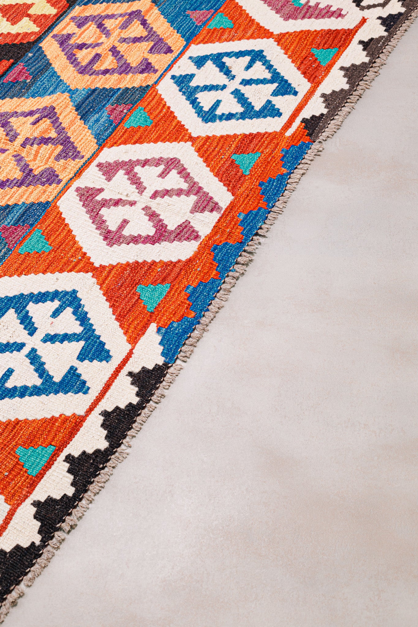 Teppich Kelim Mai Mai - 100 % Wolle - 143x194cm