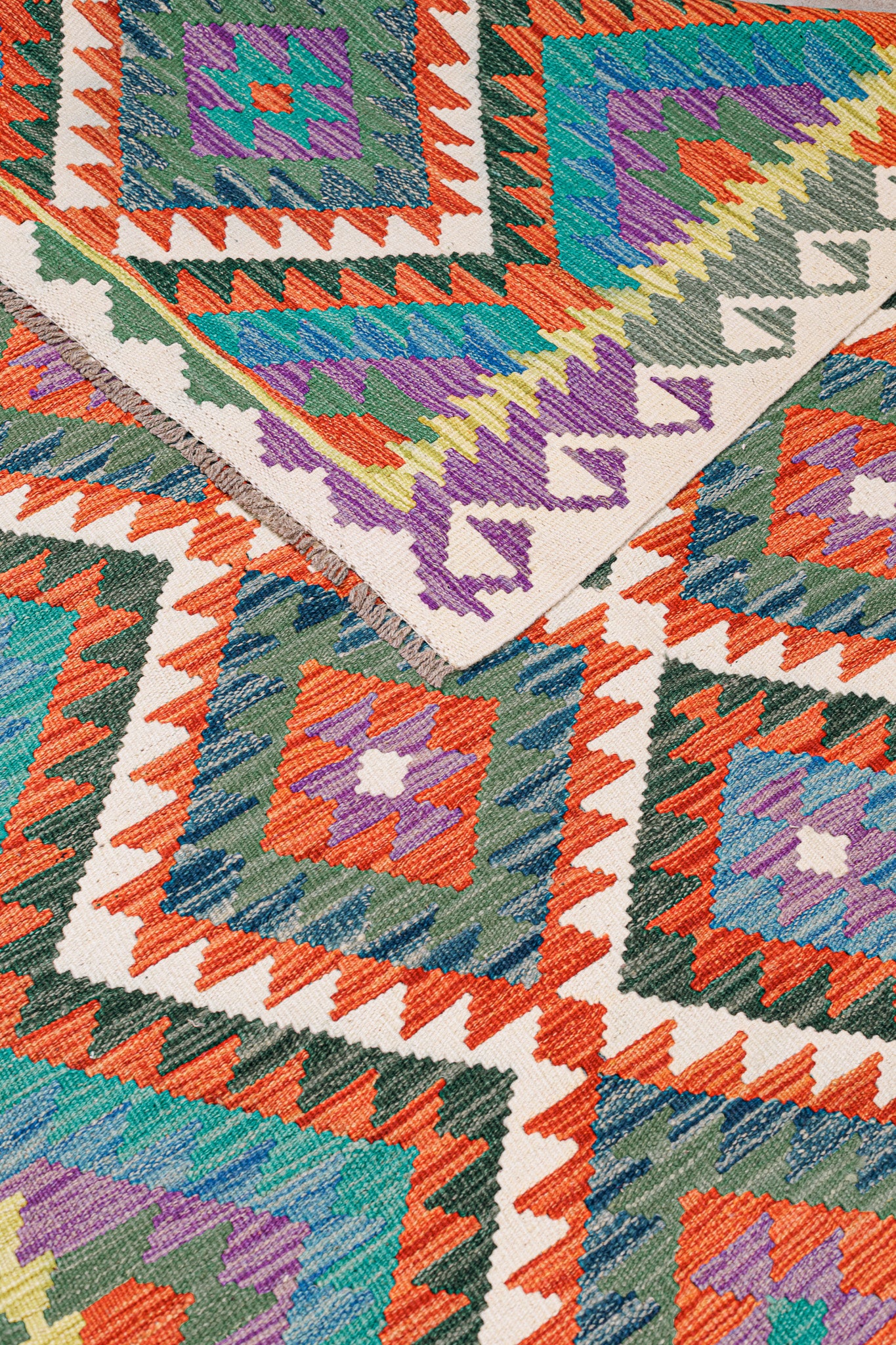 Teppich Kelim Mai Mai - 100 % Wolle - 137x197cm