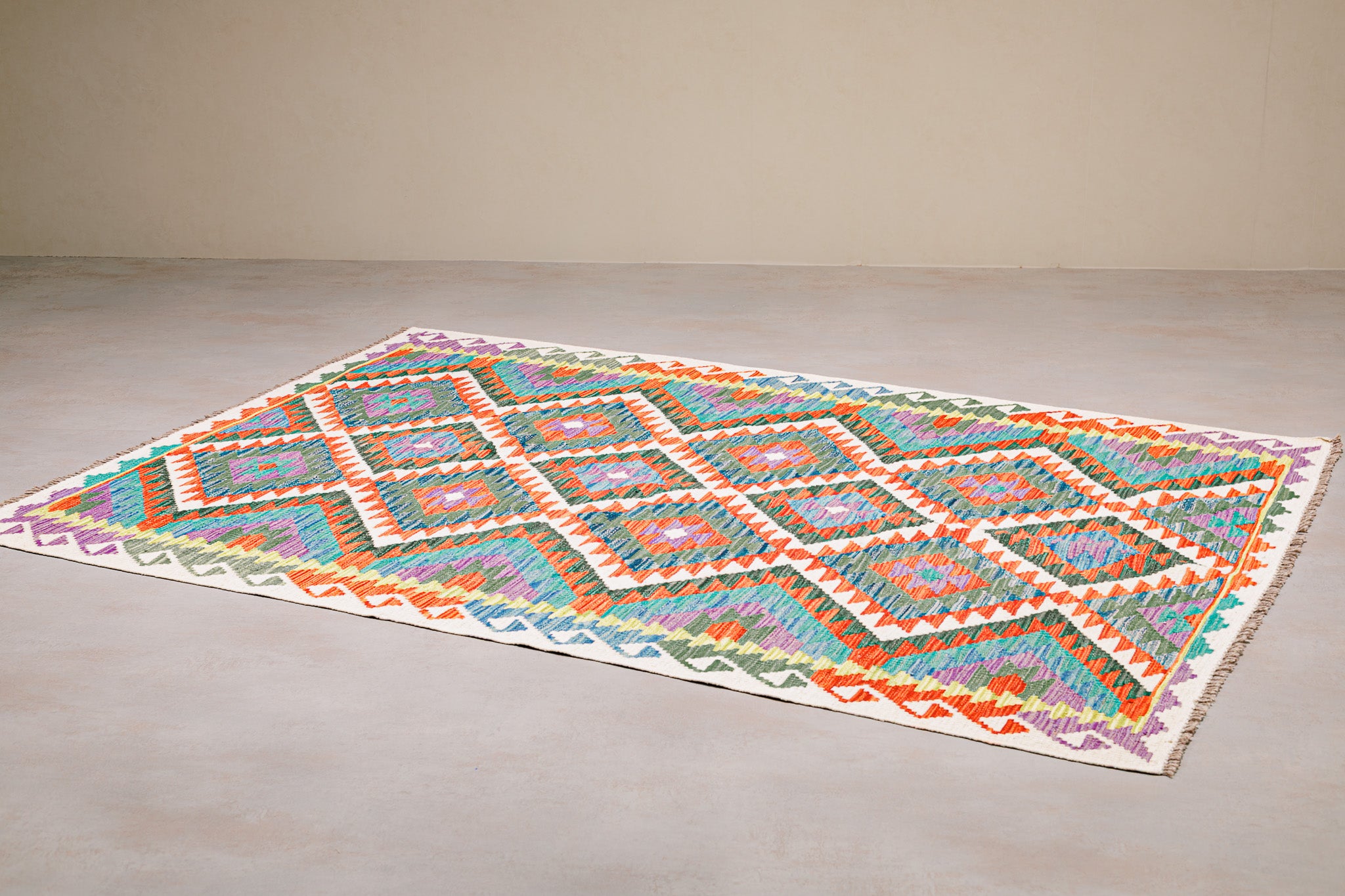Teppich Kelim Mai Mai - 100 % Wolle - 137x197cm