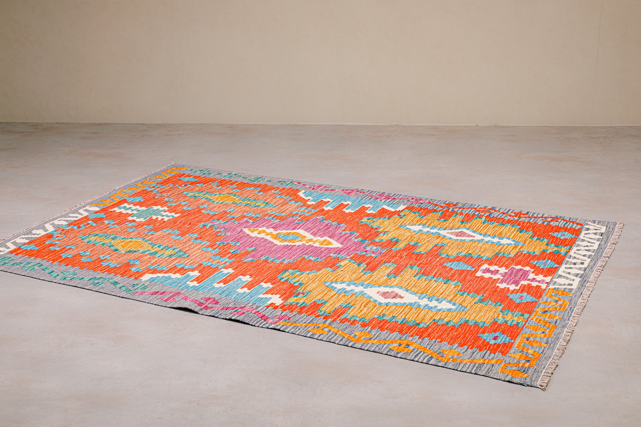 Teppich Kelim Mai Mai - 100 % Wolle - 120x187cm