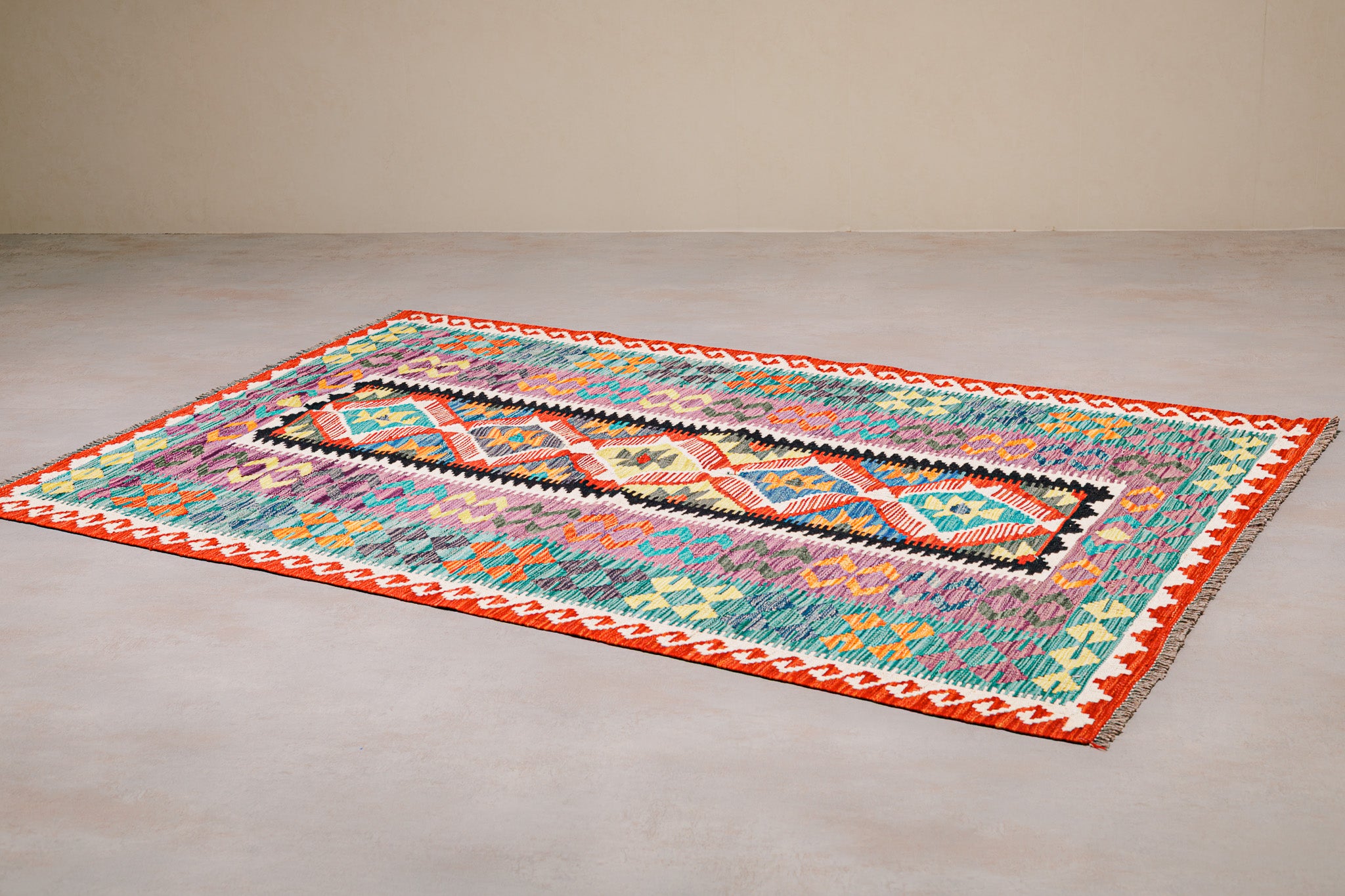 Teppich Kelim Mai Mai - 100 % Wolle - 125x192cm