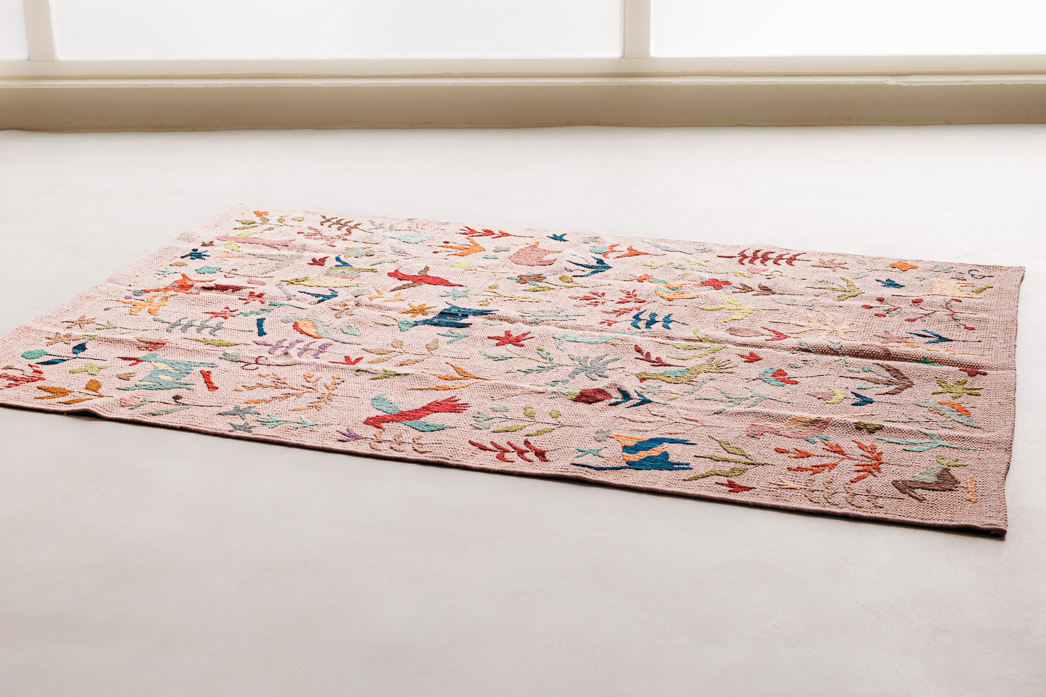 Alfombra Kilim Suzani - para suelos de Interior - 148x216cm