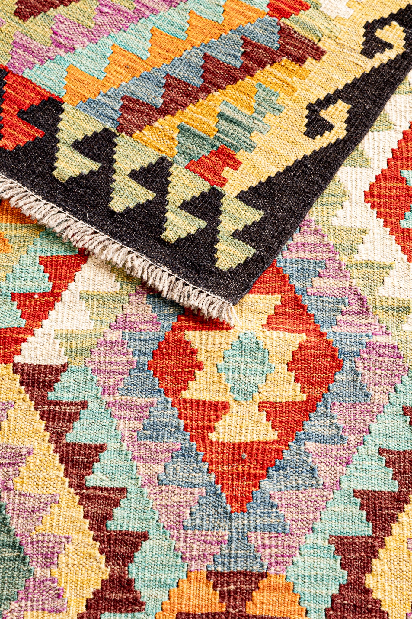 Alfombra Kilim Mai Mai 100% Lana -  74x278cm