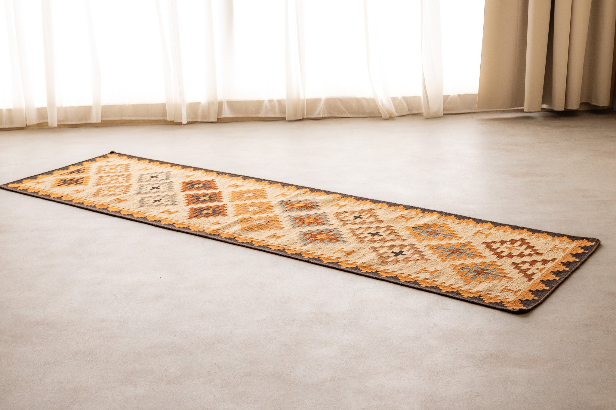 Teppich Kelim Mai Mai - 100 % Wolle - 80x300cm