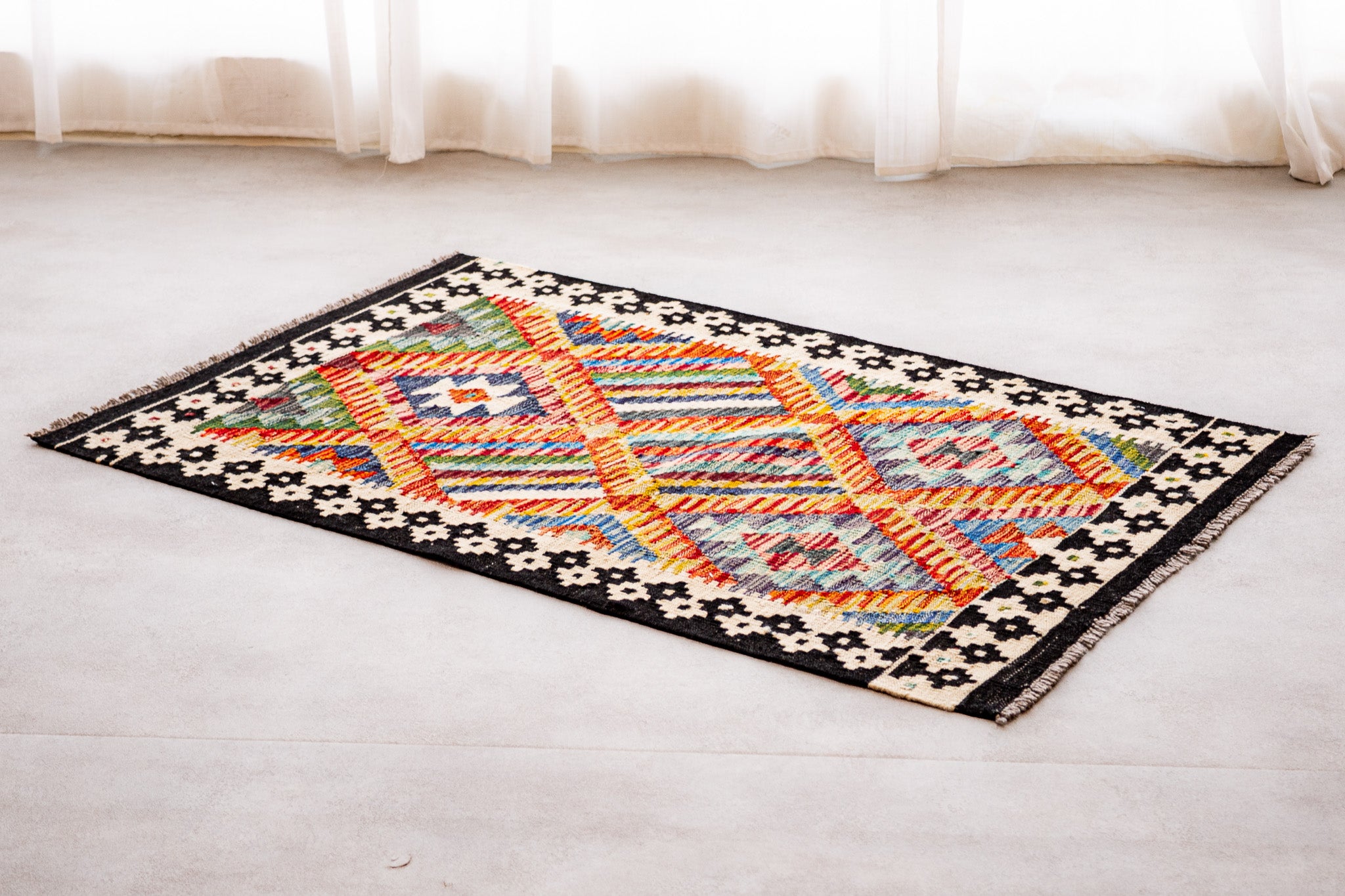 Alfombra Kilim Mai Mai 100% Lana -  81x122cm