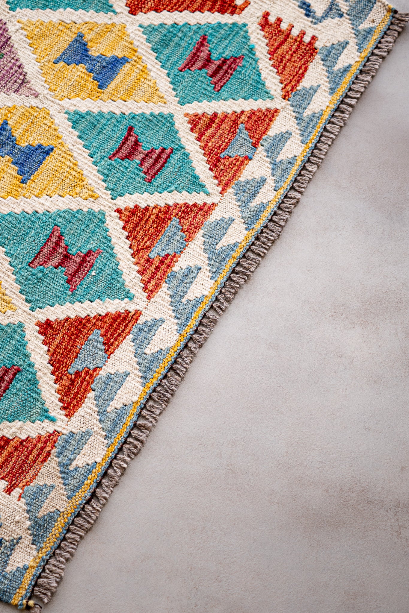 Alfombra Kilim Mai Mai 100% Lana -  88x126cm