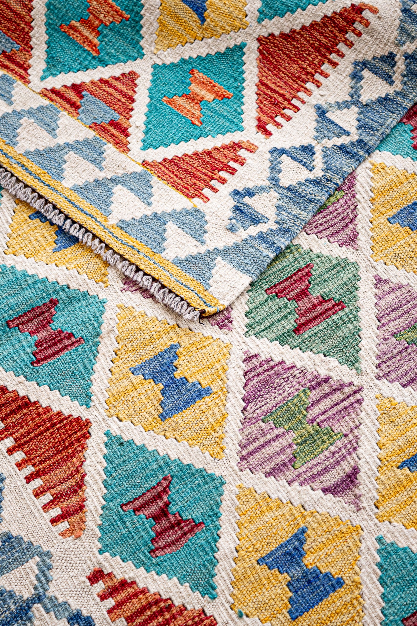Alfombra Kilim Mai Mai 100% Lana -  88x126cm