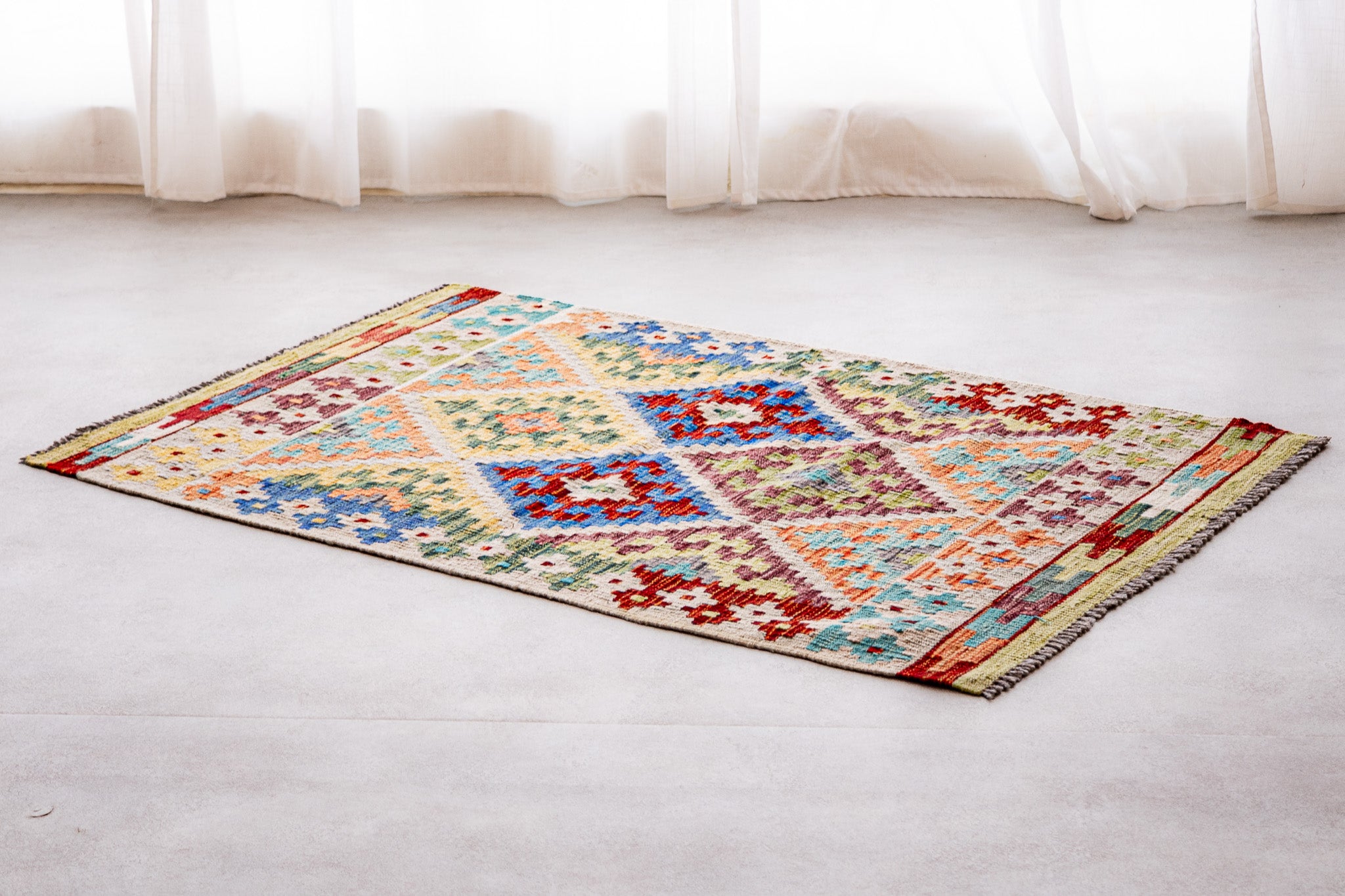 Alfombra Kilim Mai Mai 100% Lana -  85x120cm