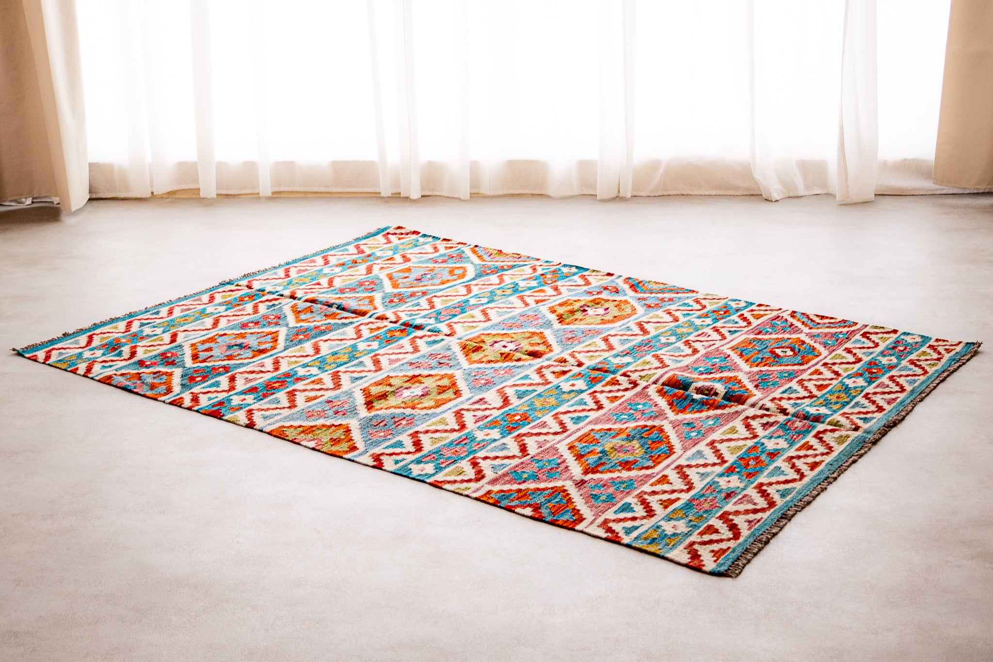 Alfombra Kilim Mai Mai 100% Lana -  154x206cm