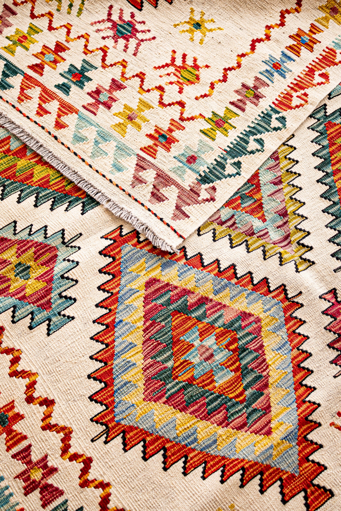 Alfombra Kilim Mai Mai 100% Lana -  136x197cm