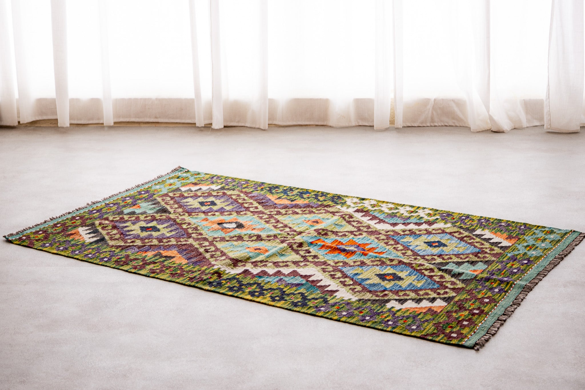 Teppich Kelim Mai Mai - 100 % Wolle - 102x170cm