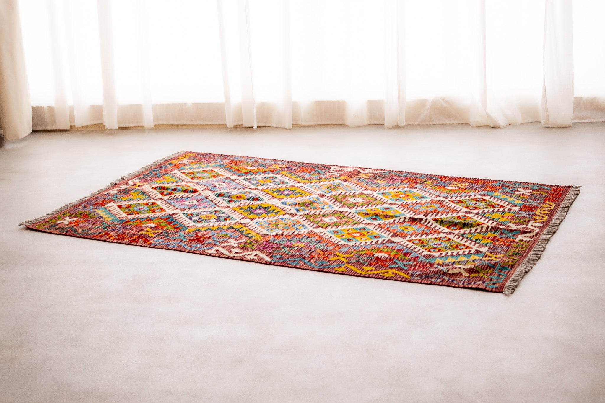 Teppich Kelim Mai Mai - 100 % Wolle - 123x188cm