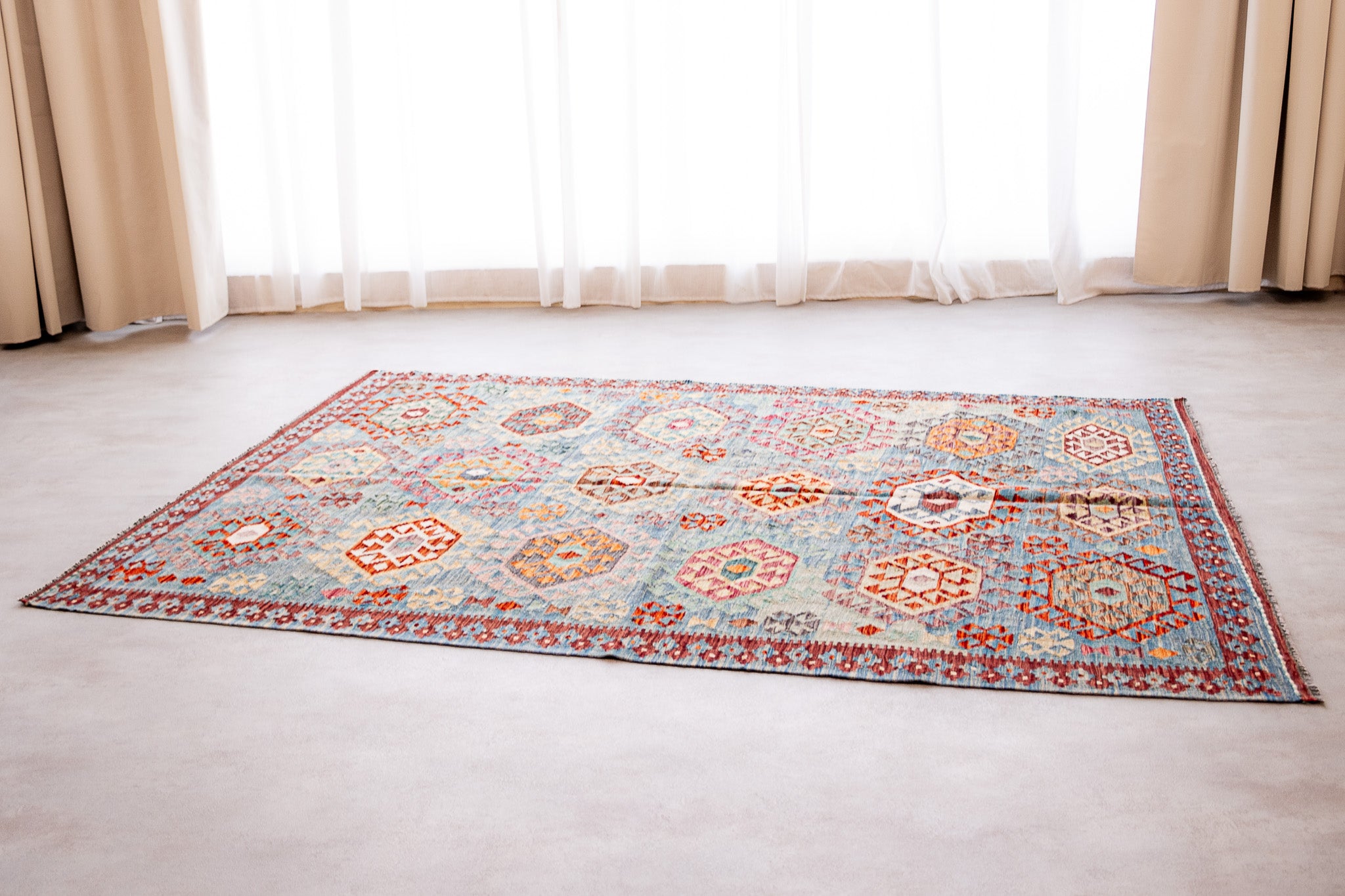 Teppich Kelim Mai Mai - 100 % Wolle - 177x238cm