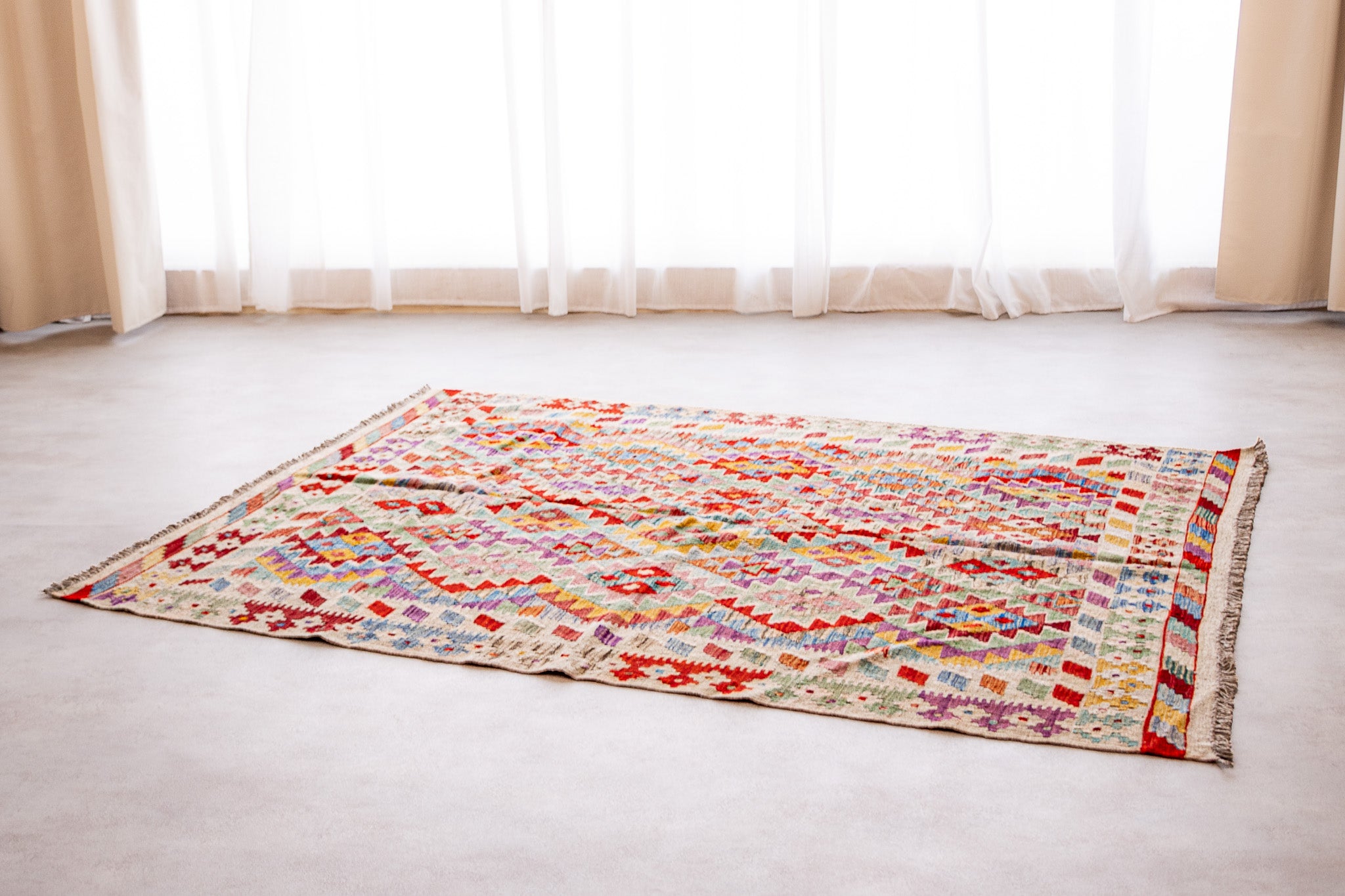Alfombra Kilim Mai Mai 100% Lana - 152x203cm