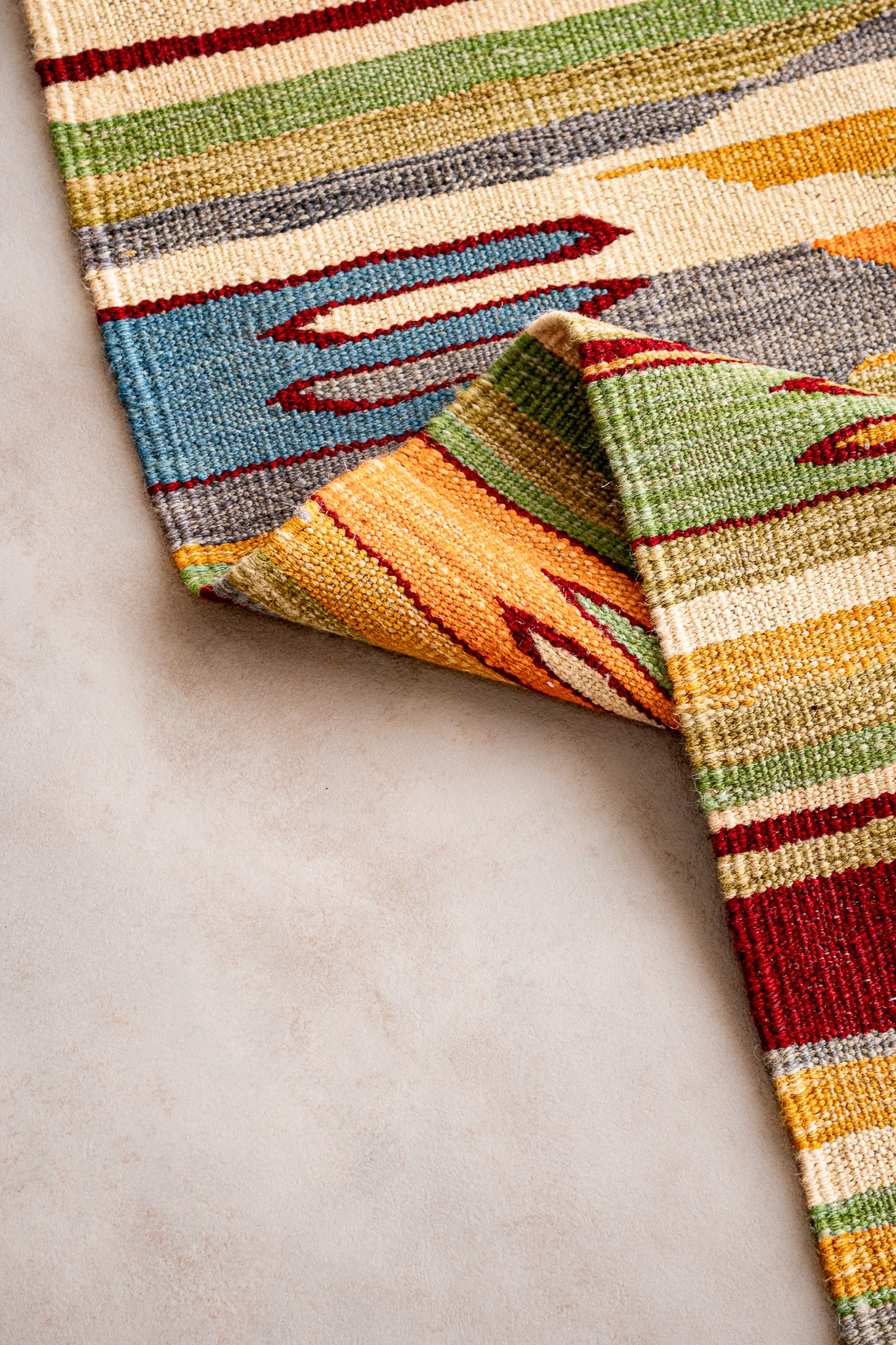 Teppich Kelim Tribal - 100 % Wolle - 118x174cm