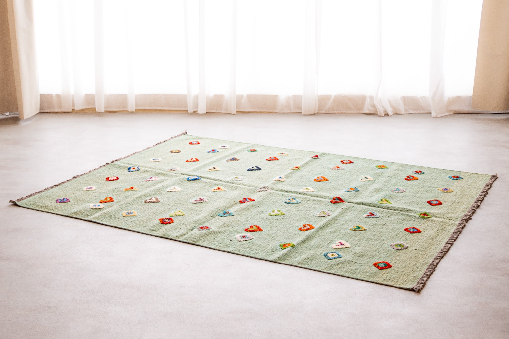 Alfombra Kilim Tribal 100% Lana - 156x196cm