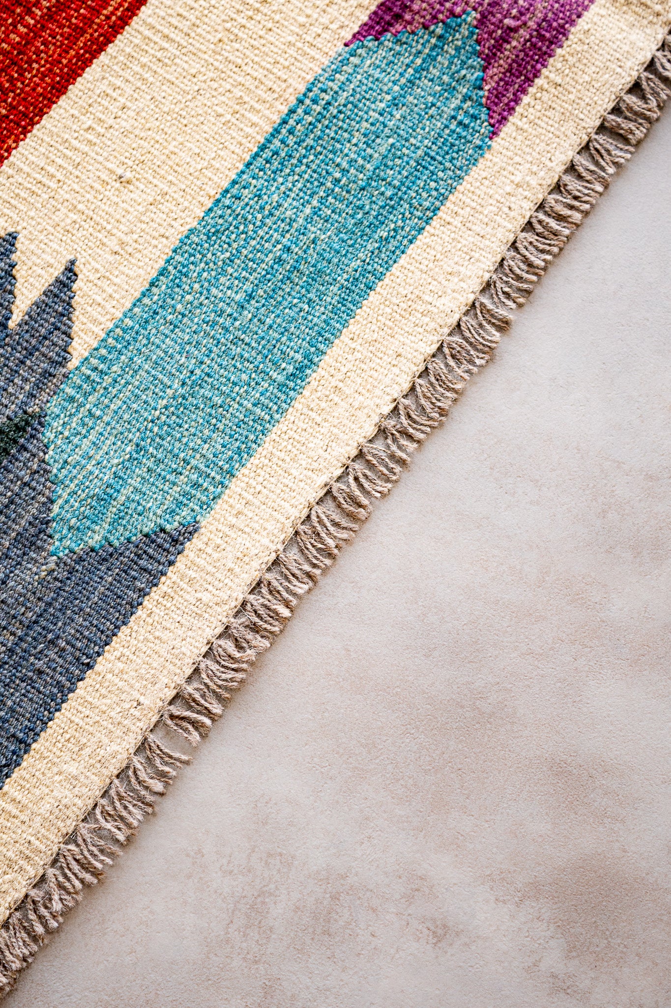 Alfombra Kilim Tribal 100% Lana - 125x185cm
