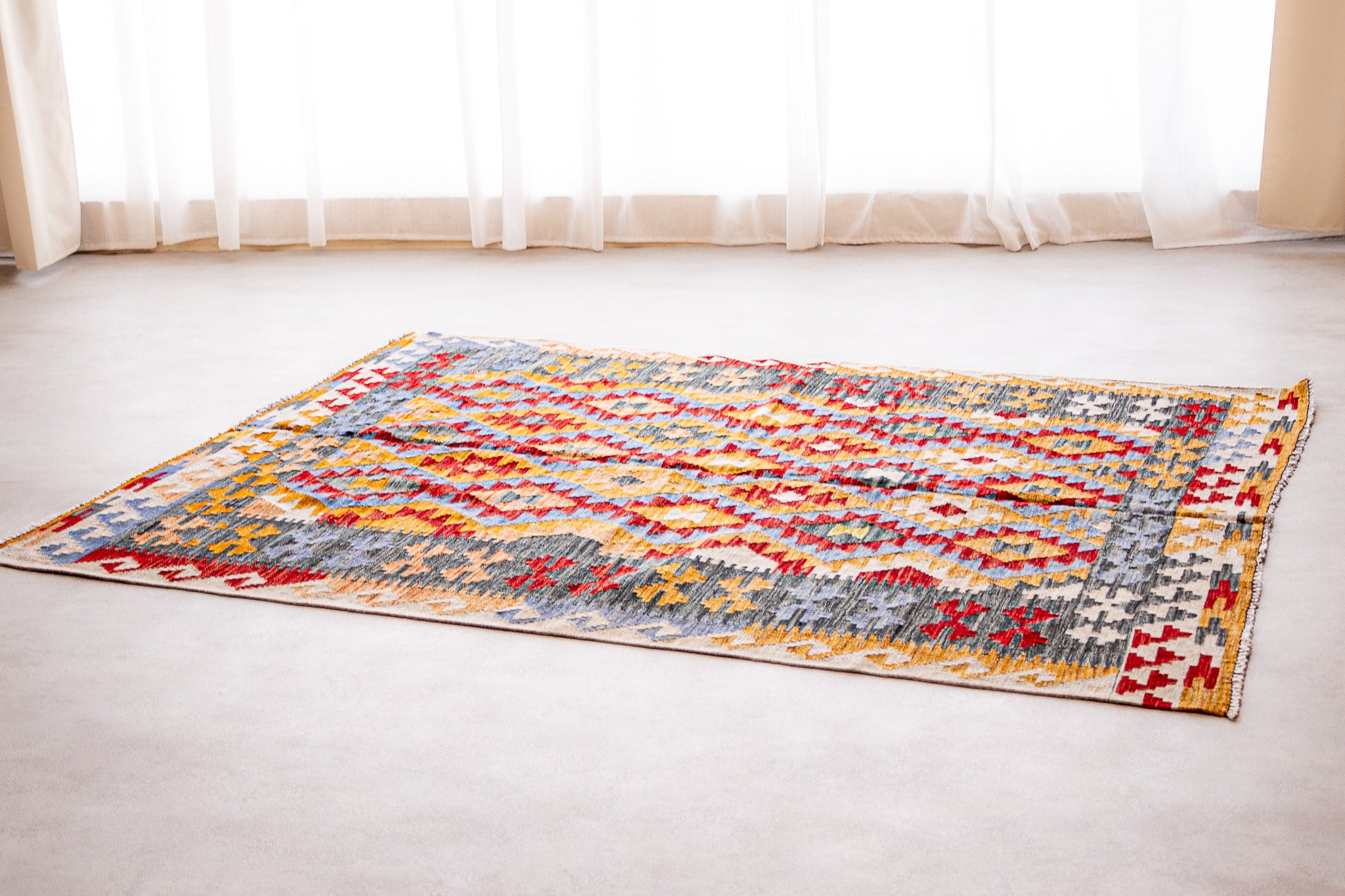 Alfombra Kilim Mai Mai 100% Lana - 150x198cm