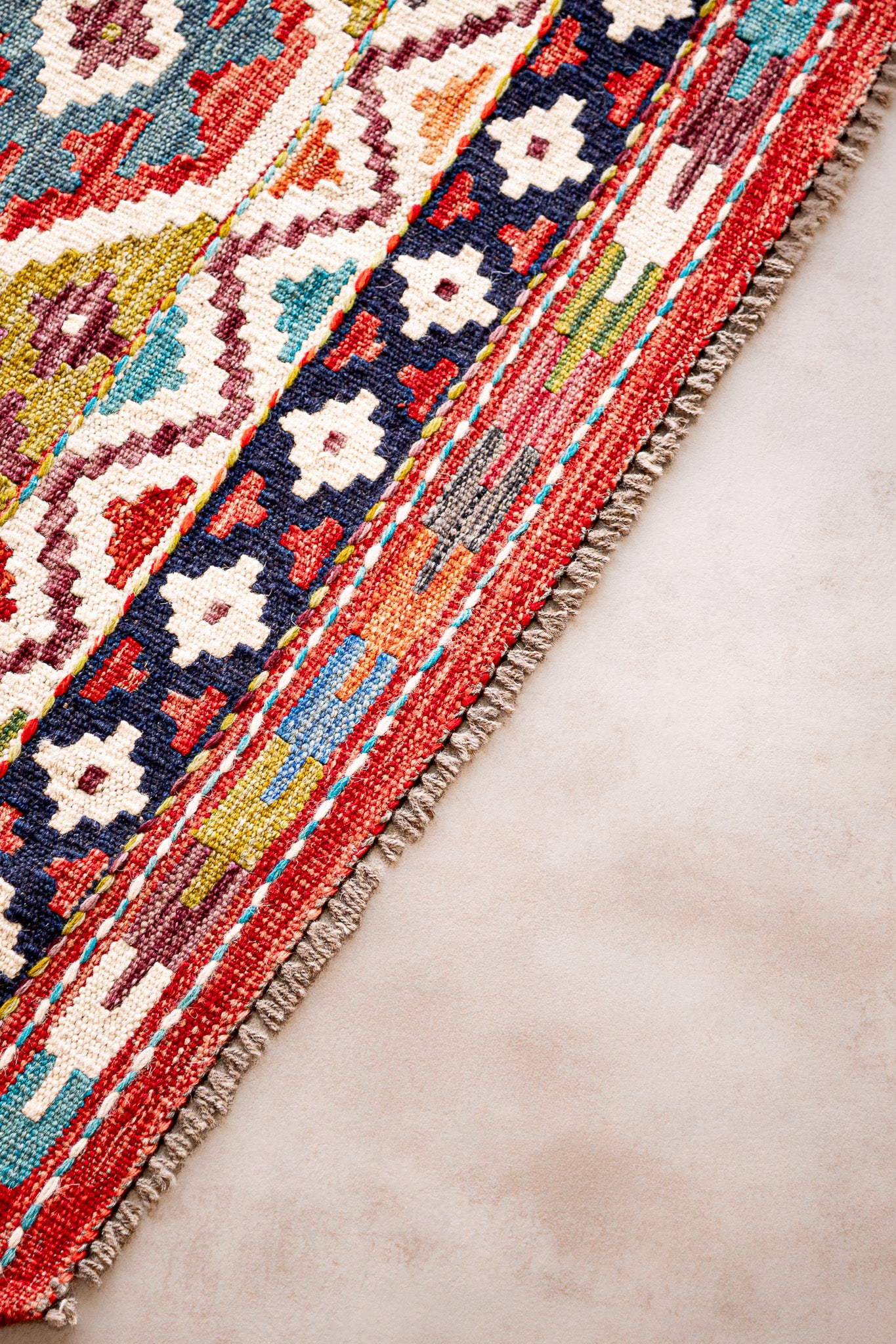Alfombra Kilim Mai Mai 100% Lana - 147x196cm