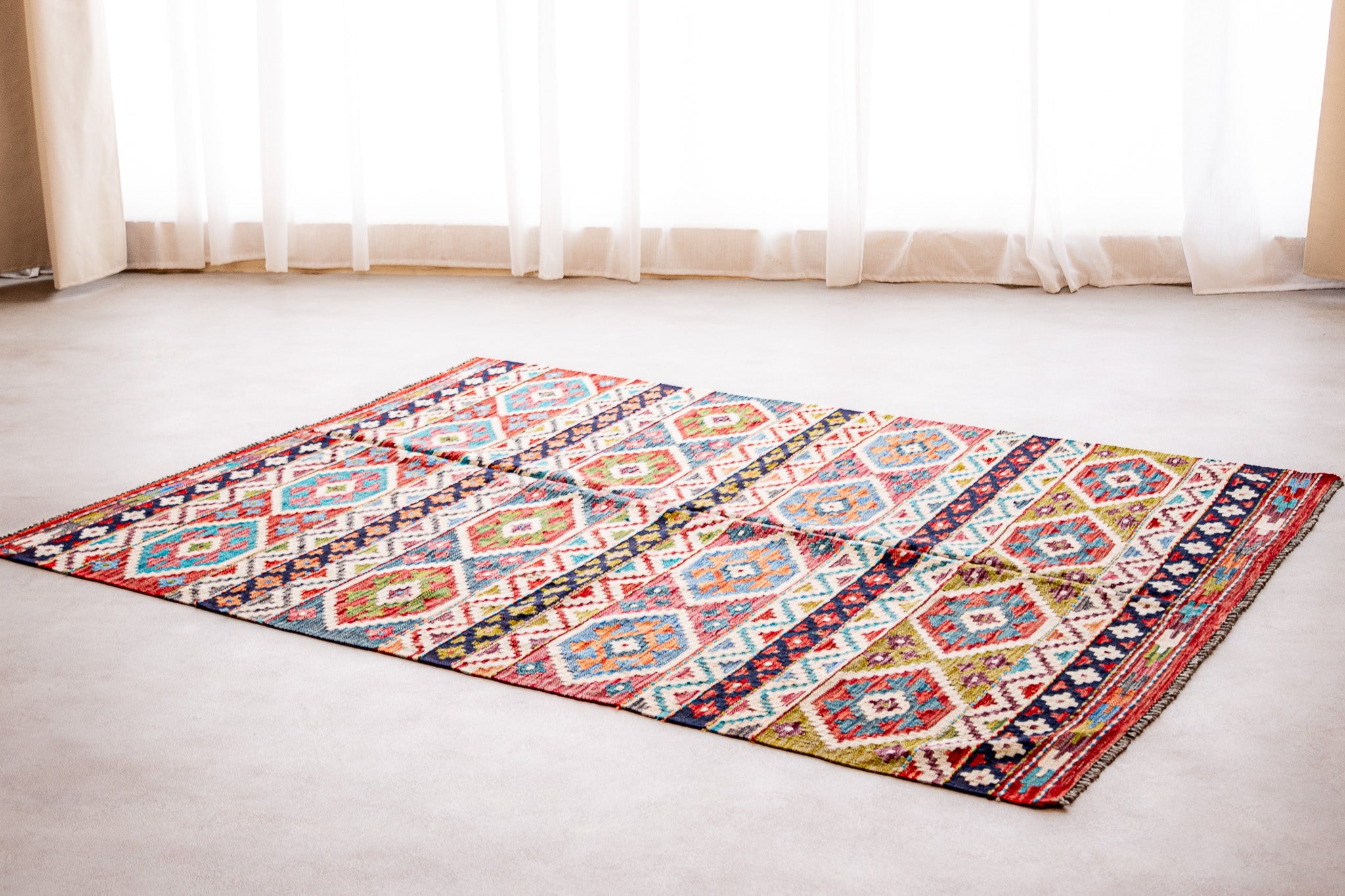 Alfombra Kilim Mai Mai 100% Lana - 147x196cm
