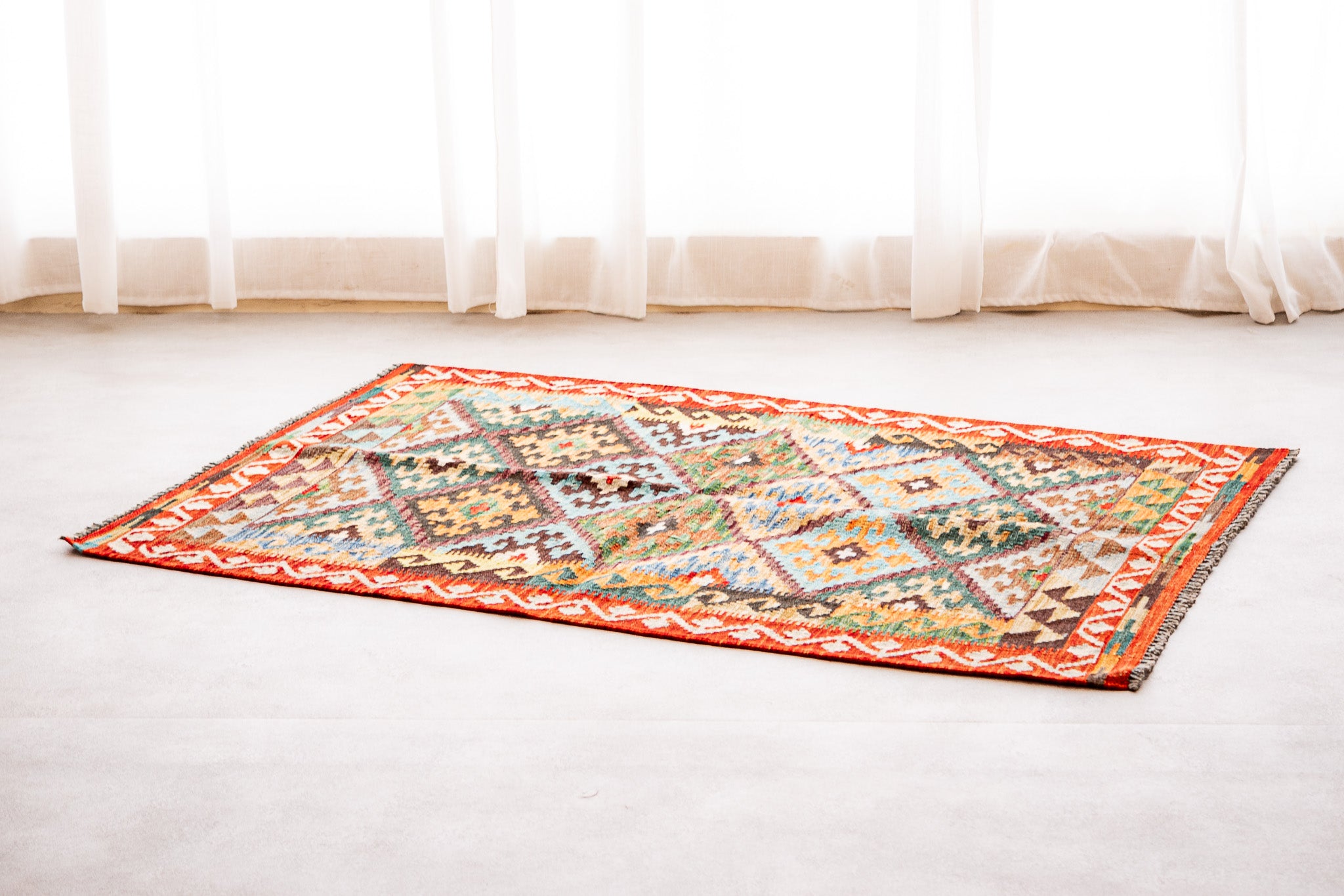Alfombra Kilim Mai Mai 100% Lana - 100x149cm