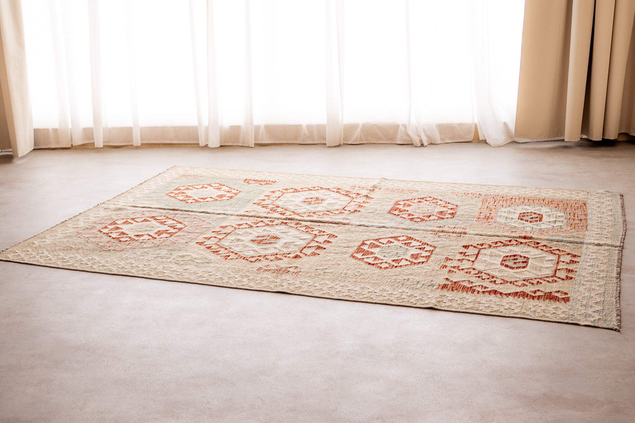 Alfombra Kilim Mai Mai 100% Lana - 168x250cm