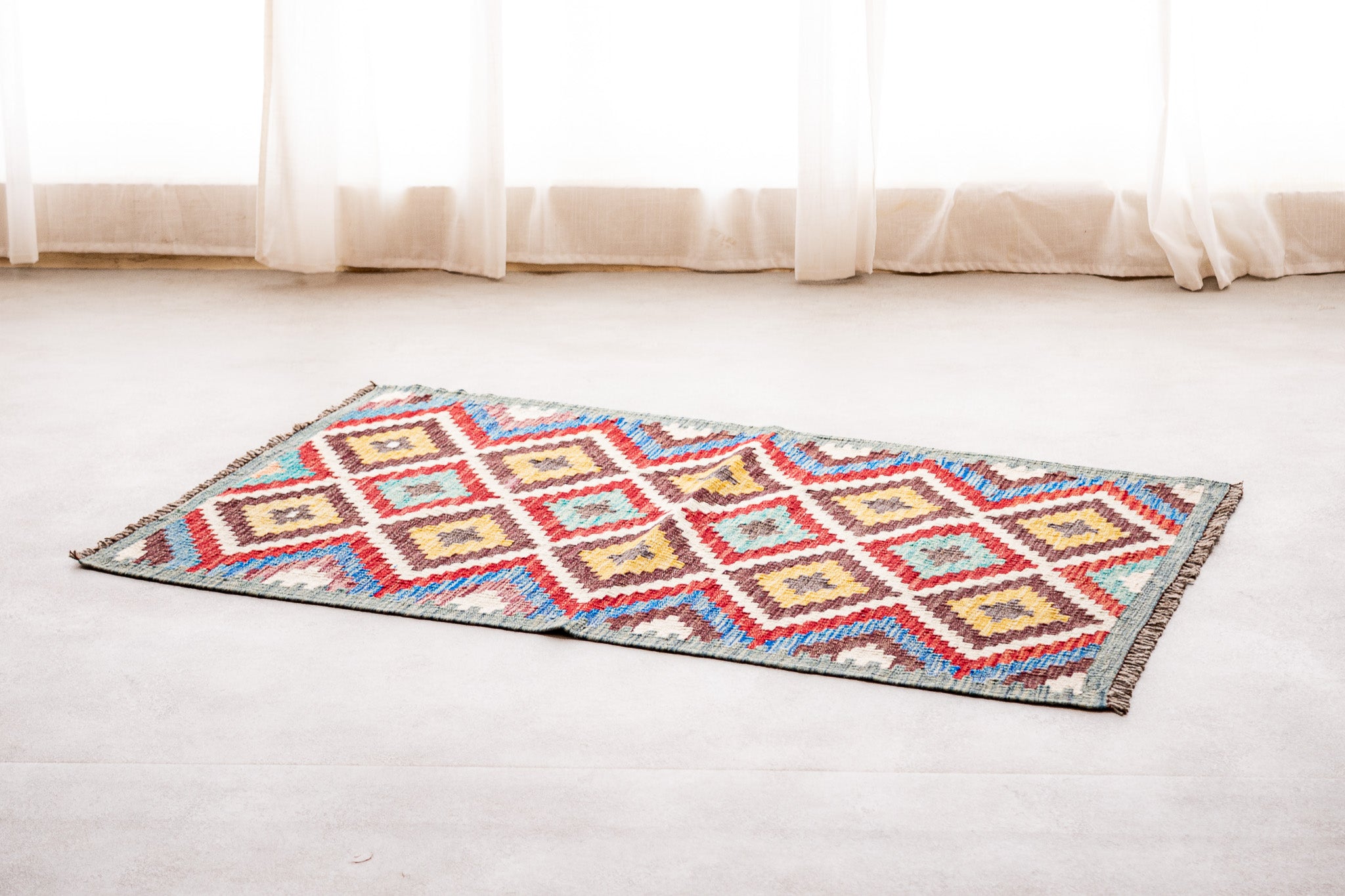 Teppich Kelim Mai Mai - 100 % Wolle - 75x122cm
