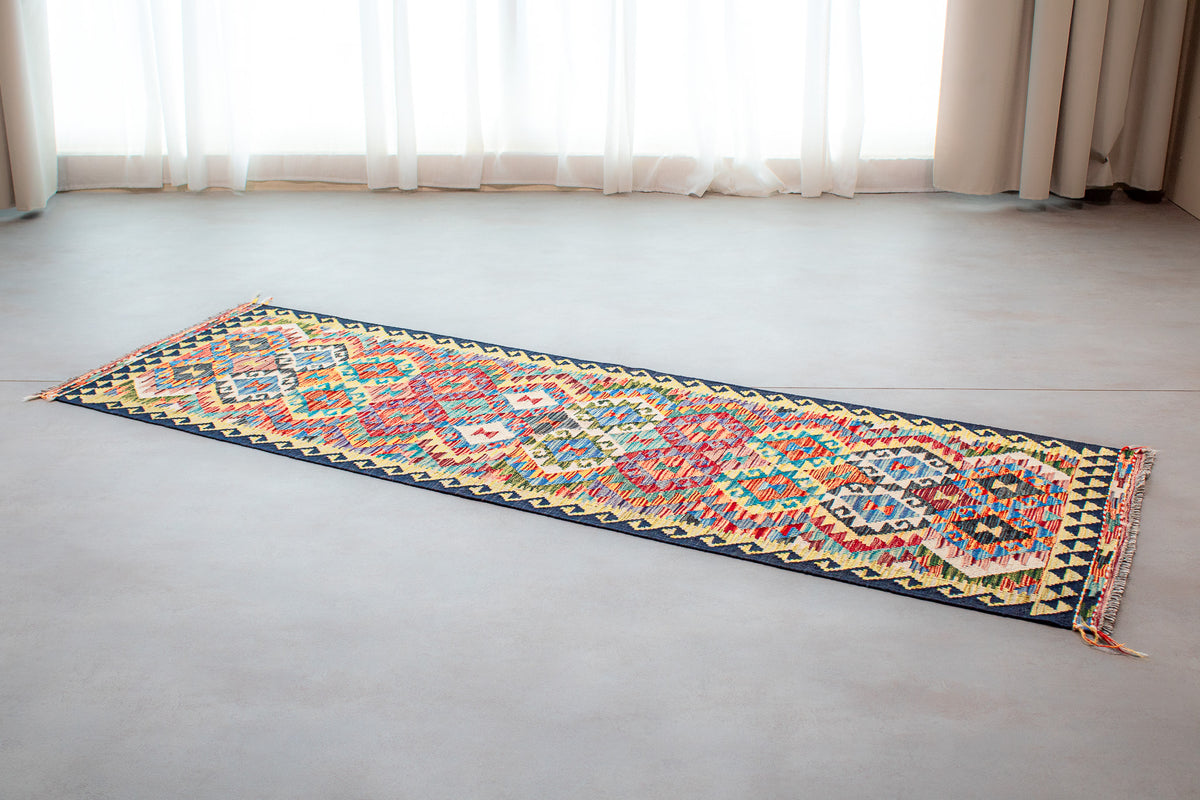Teppich Kelim Mai Mai - 100 % Wolle - 83x249cm