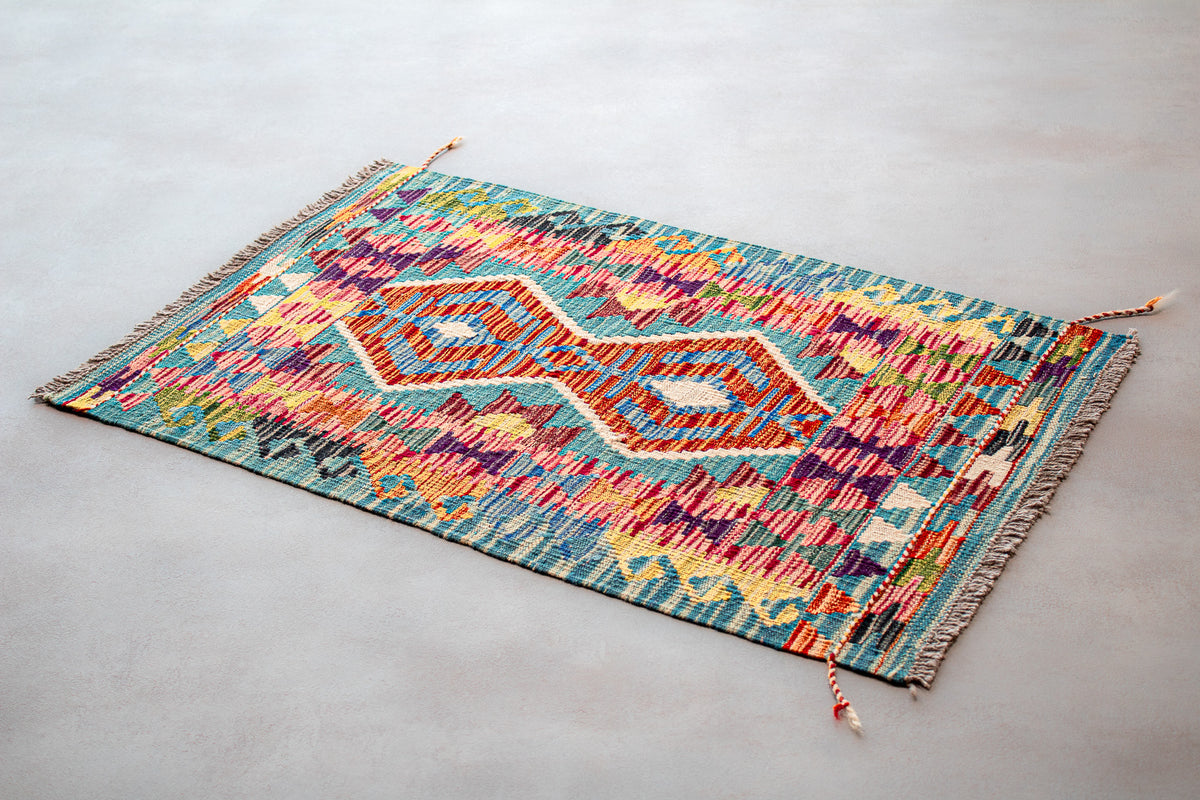 Alfombra Kilim Mai Mai 100% Lana - 60x90cm