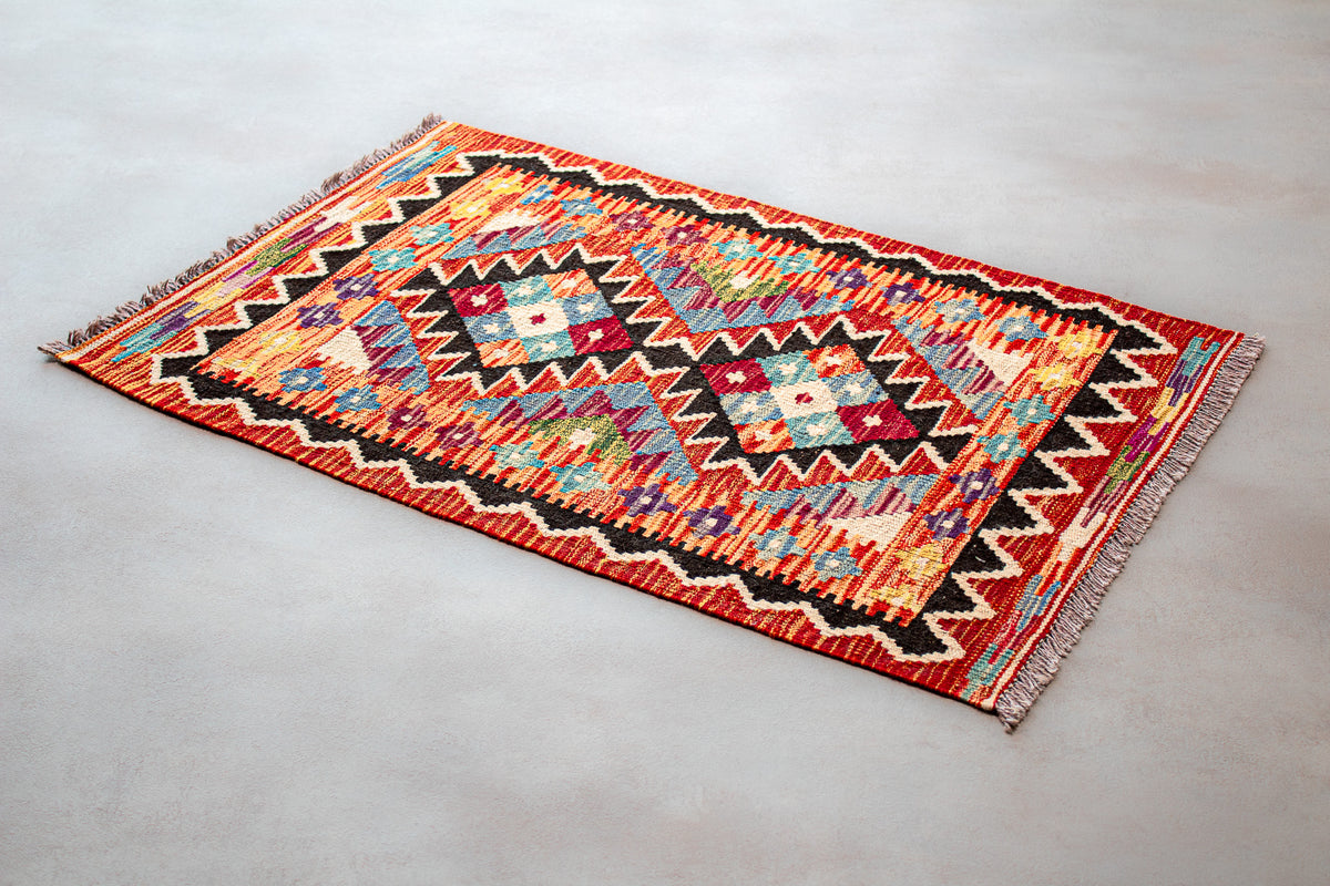 Alfombra Kilim Mai Mai 100% Lana - 60x90cm