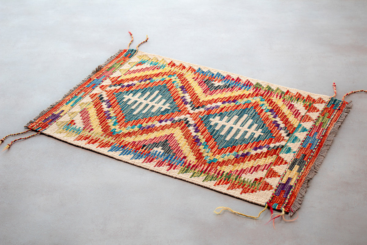 Alfombra Kilim Mai Mai 100% Lana - 60x90cm