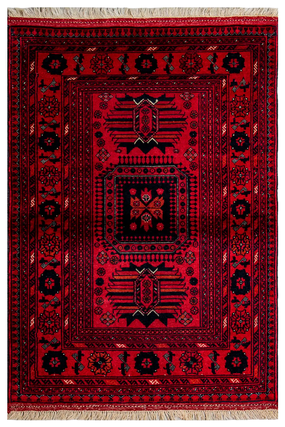Teppich Wollte Handgeknüpfter Roter – 74x118cm