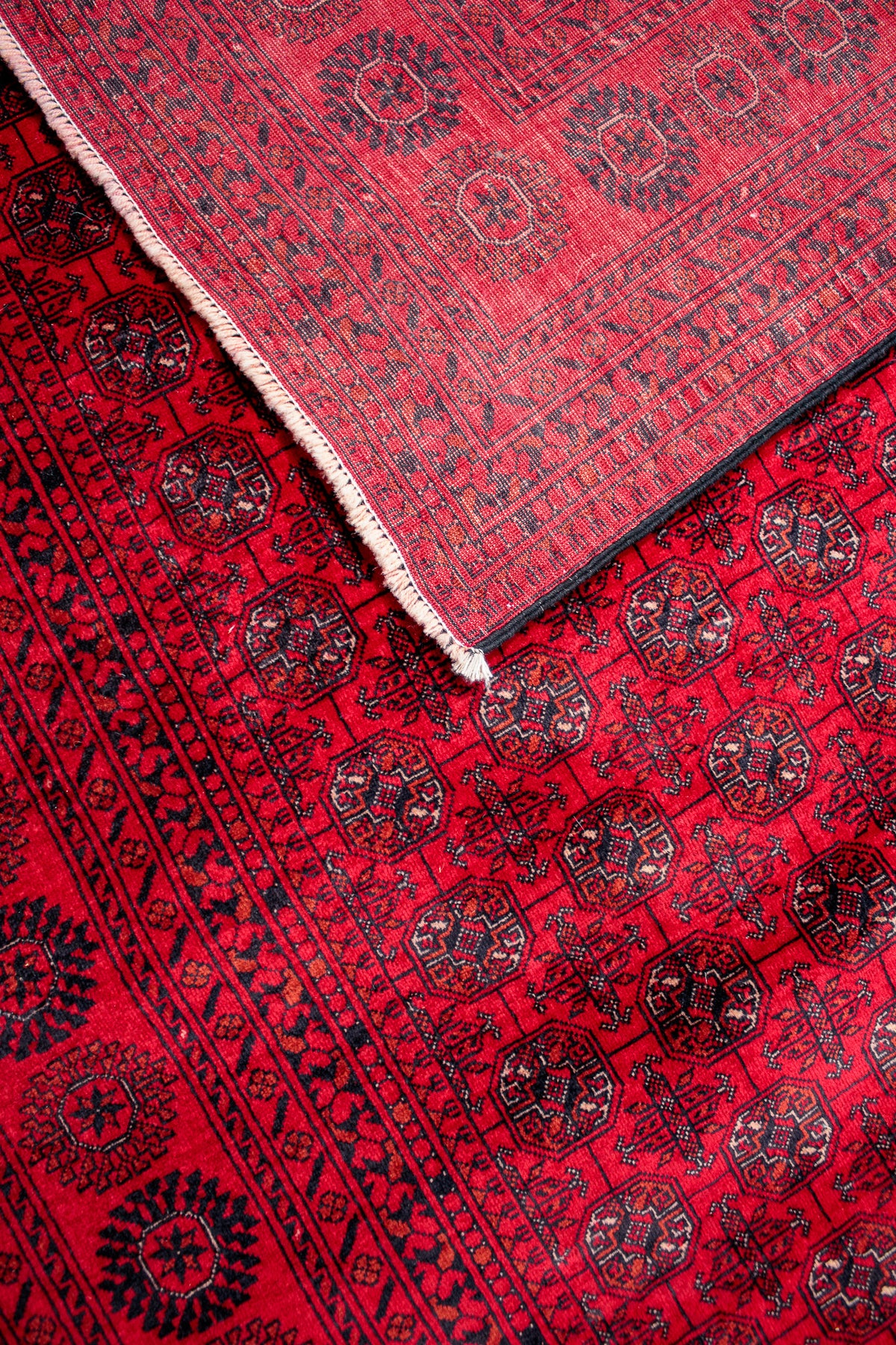 Alfombra Lana Anudada a mano Roja - 193x263cm