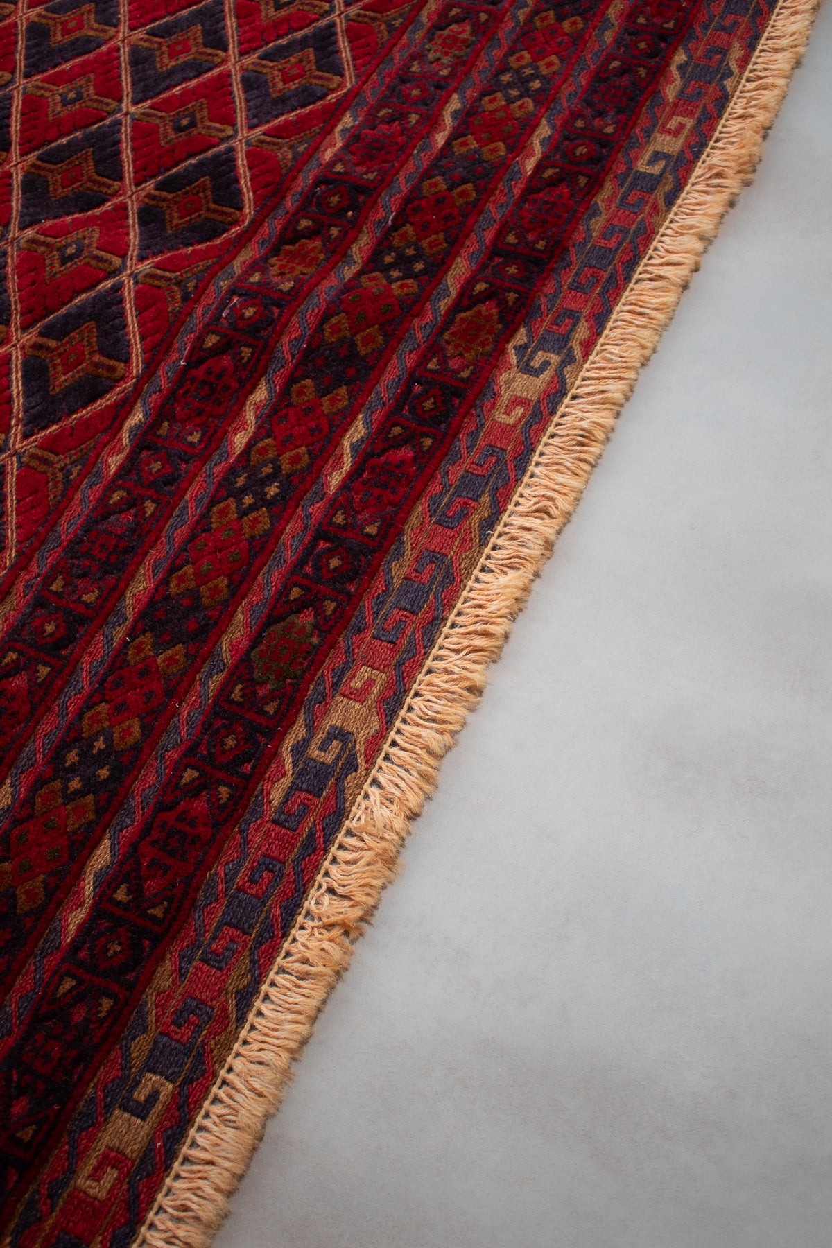 Alfombra Lana Anudada a mano Roja - 155x198cm