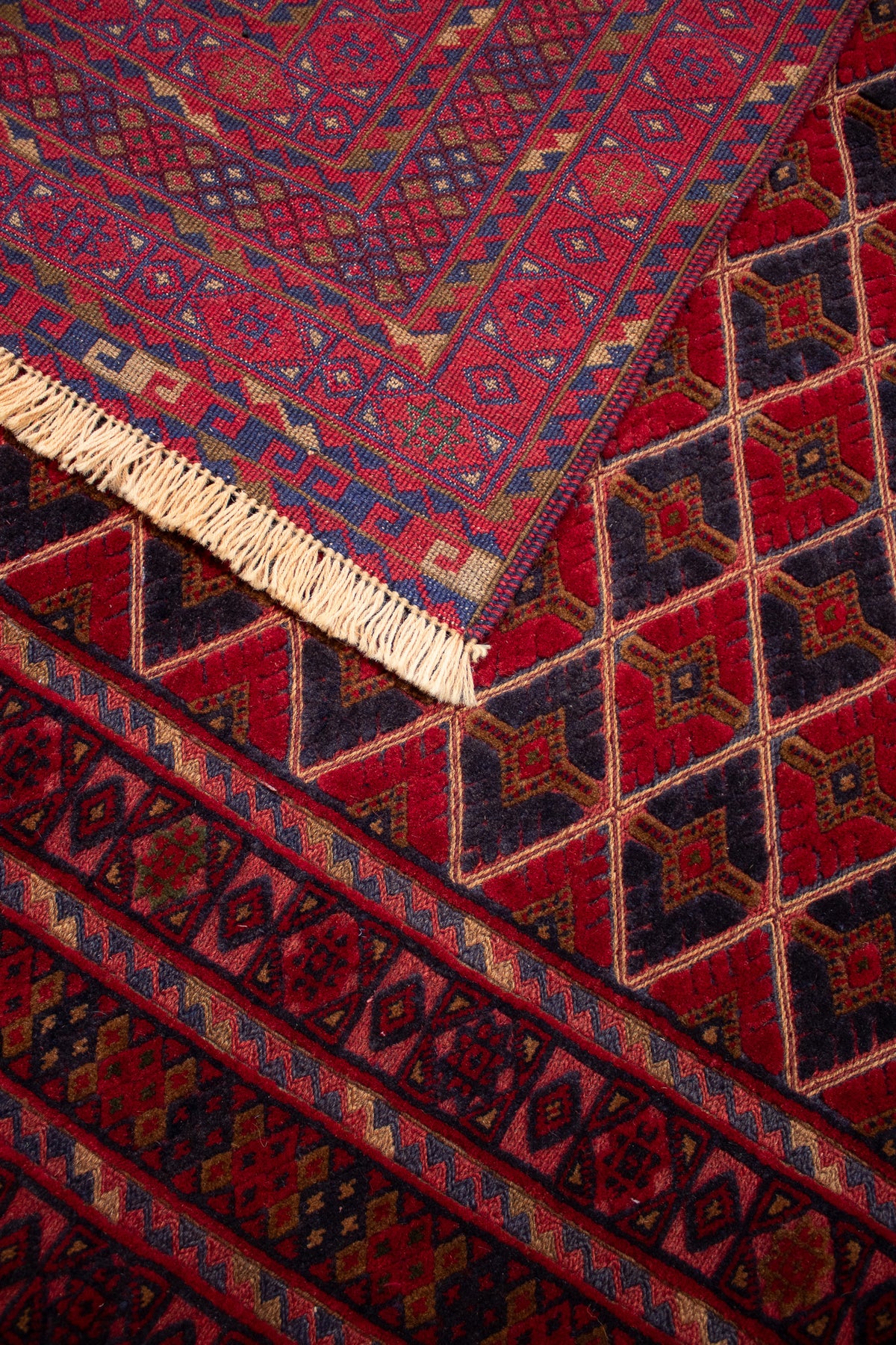 Alfombra Lana Anudada a mano Roja - 155x198cm