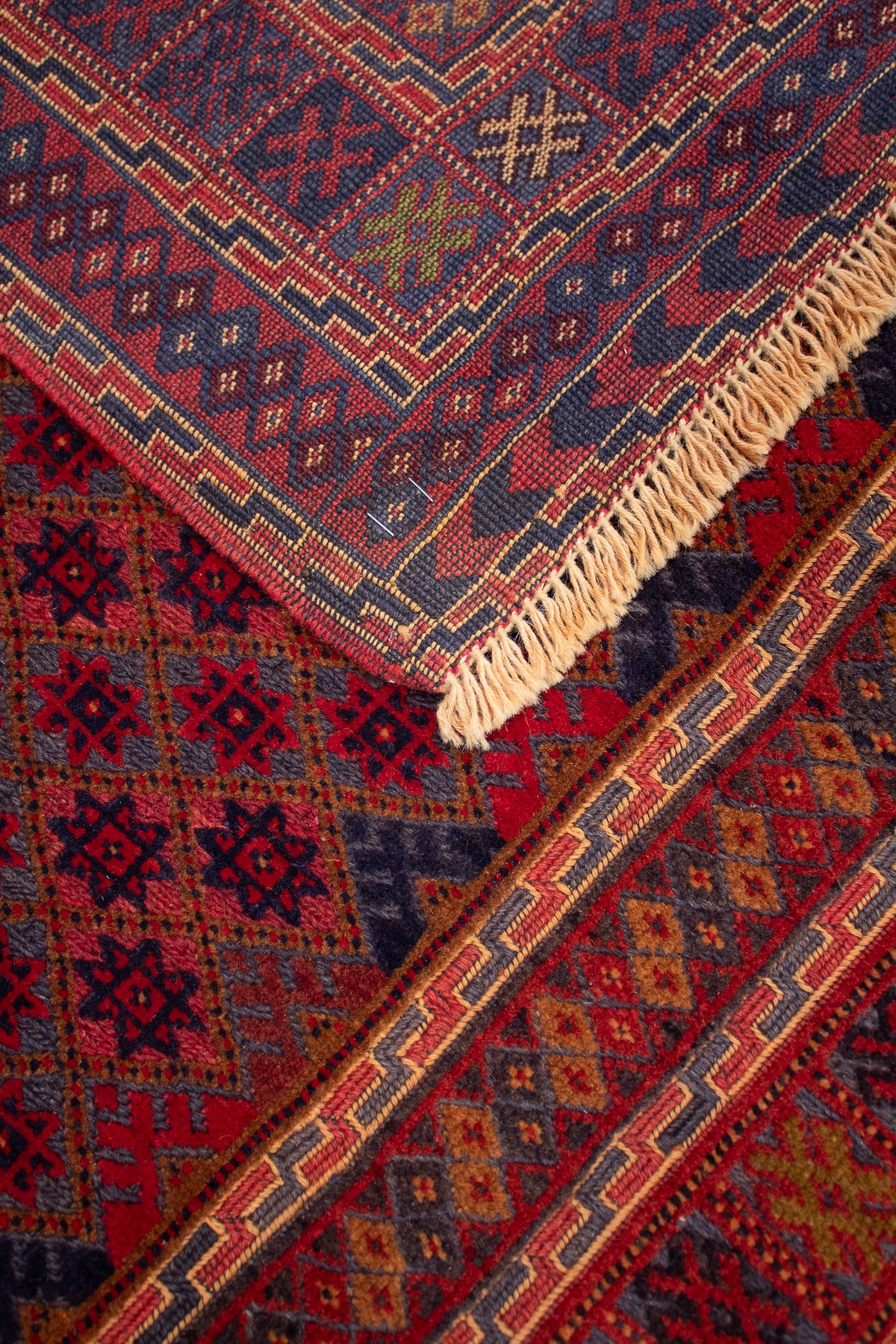 Alfombra Lana Anudada a mano Roja - 148x200cm