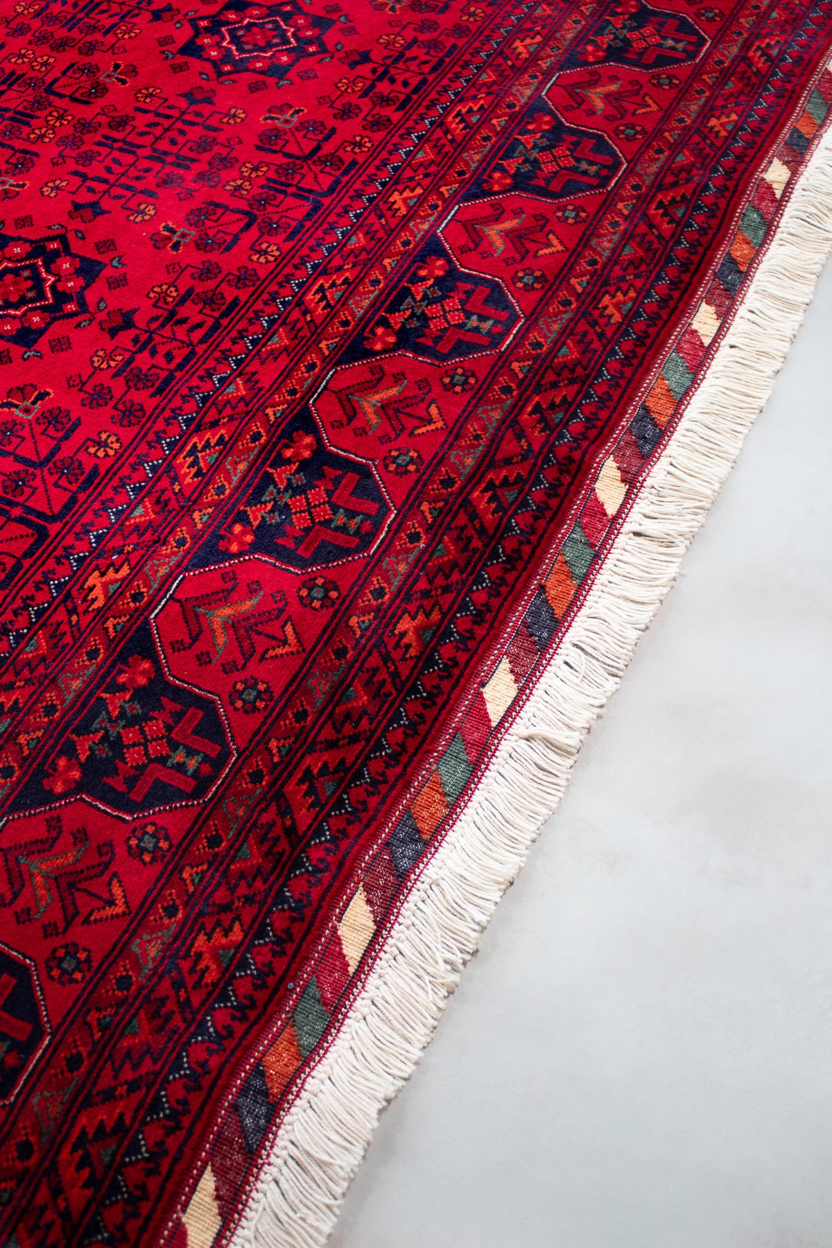 Alfombra Lana Anudada a mano Roja - 150x212cm
